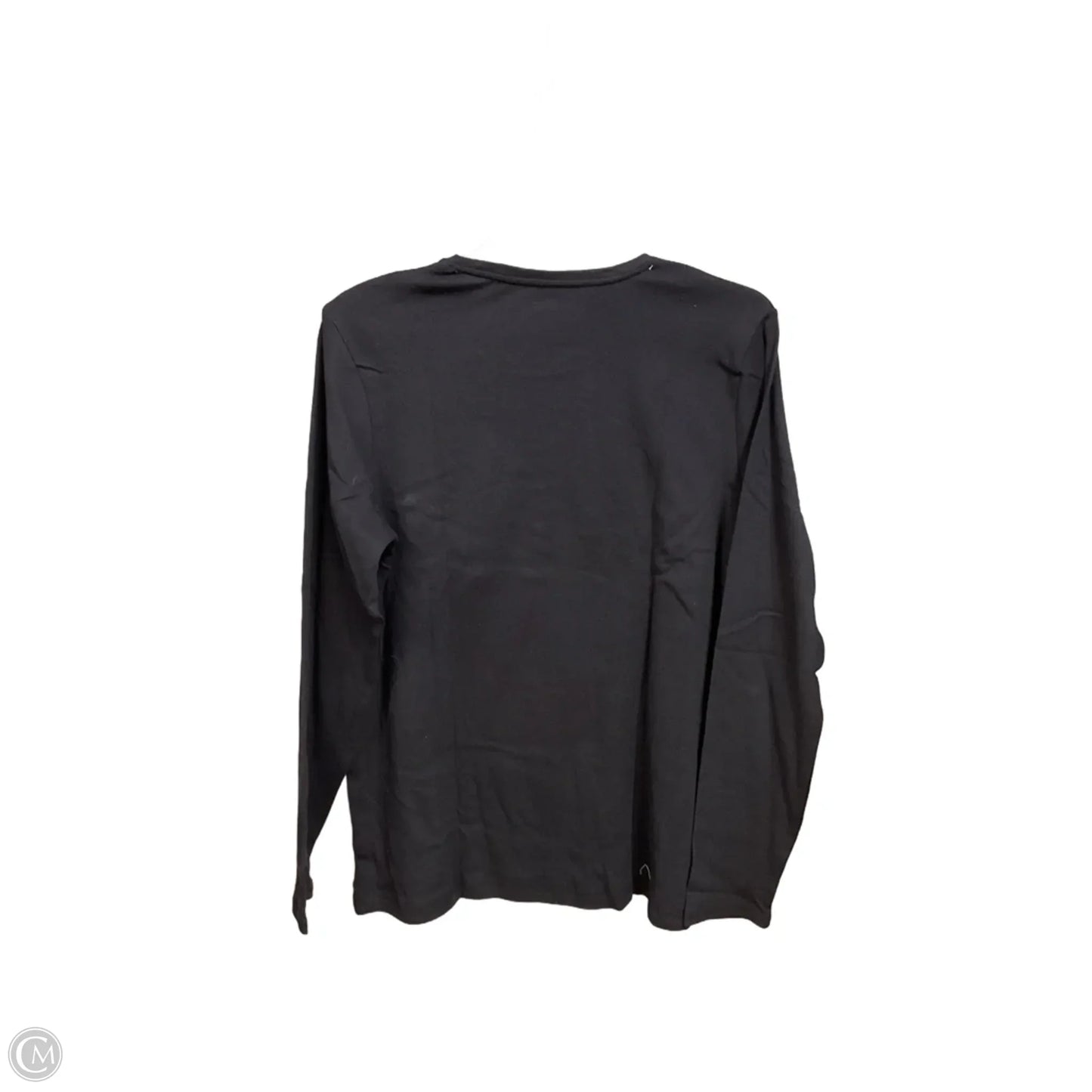 Top Long Sleeve Basic By Croft And Barrow In Black, Size: Xl