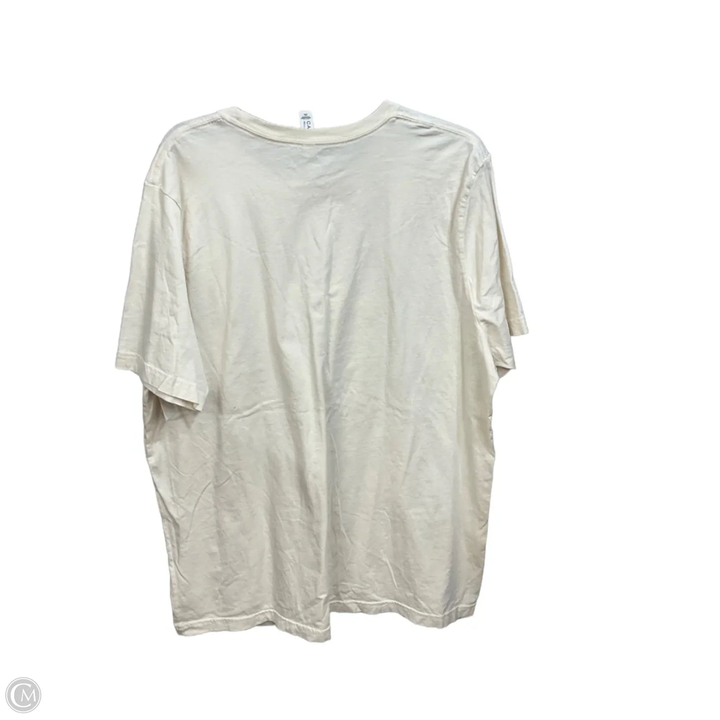 Top Short Sleeve By Canvas In Cream, Size: 2x