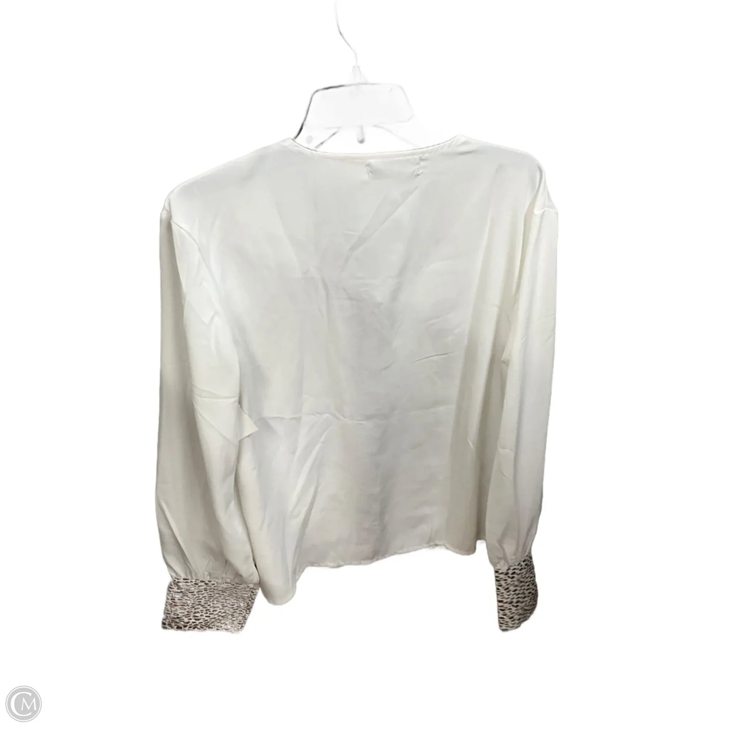 Blouse Long Sleeve By Clothes Mentor In Animal Print, Size: L