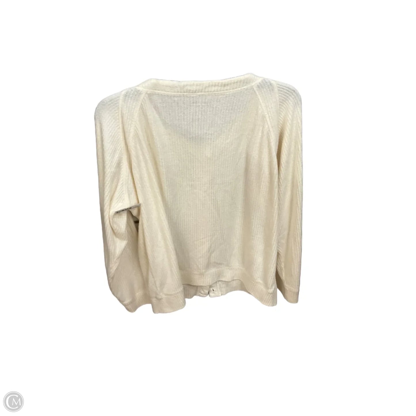 Cardigan By Clothes Mentor In Cream, Size: 1x