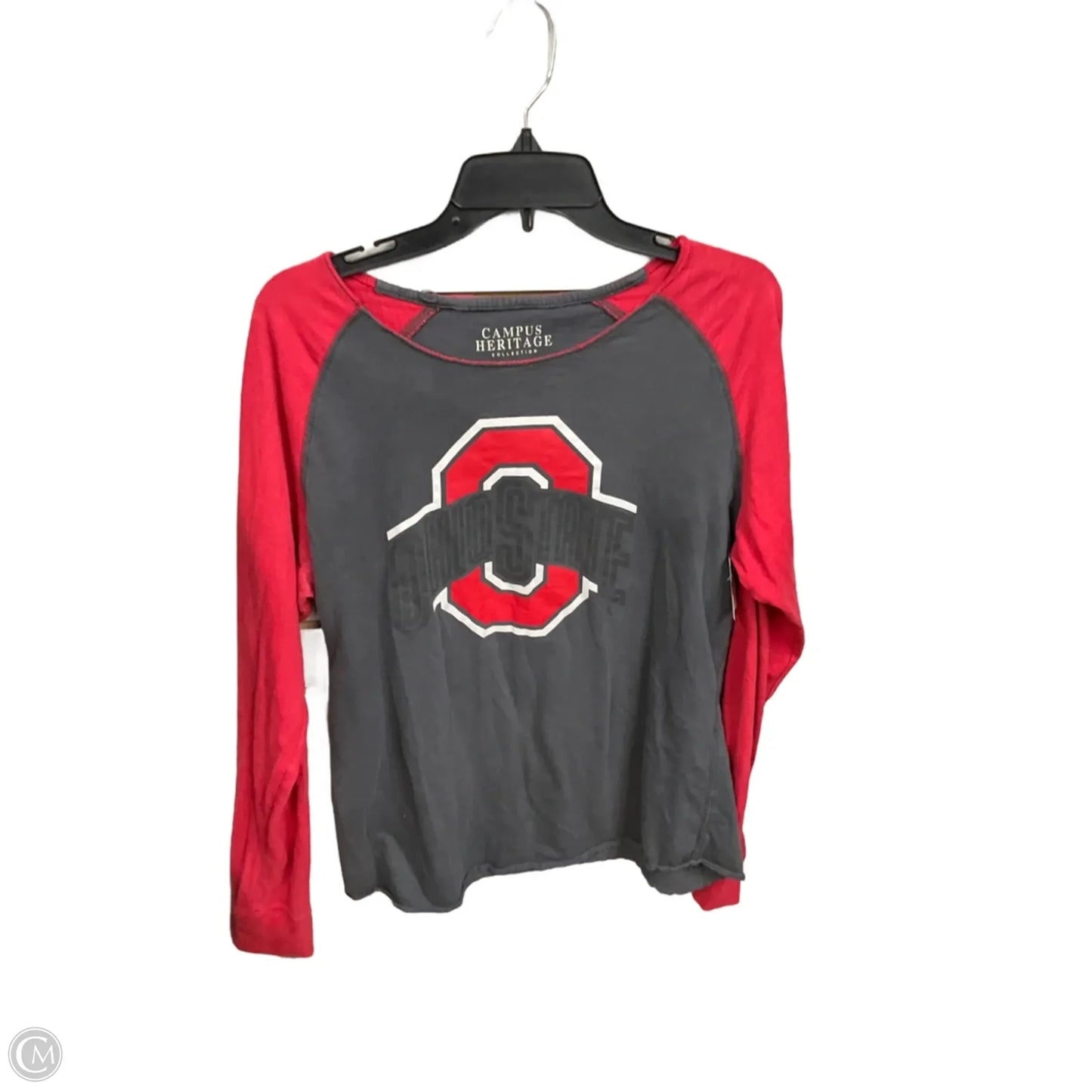 Top Long Sleeve By Clothes Mentor In Grey & Red, Size: L