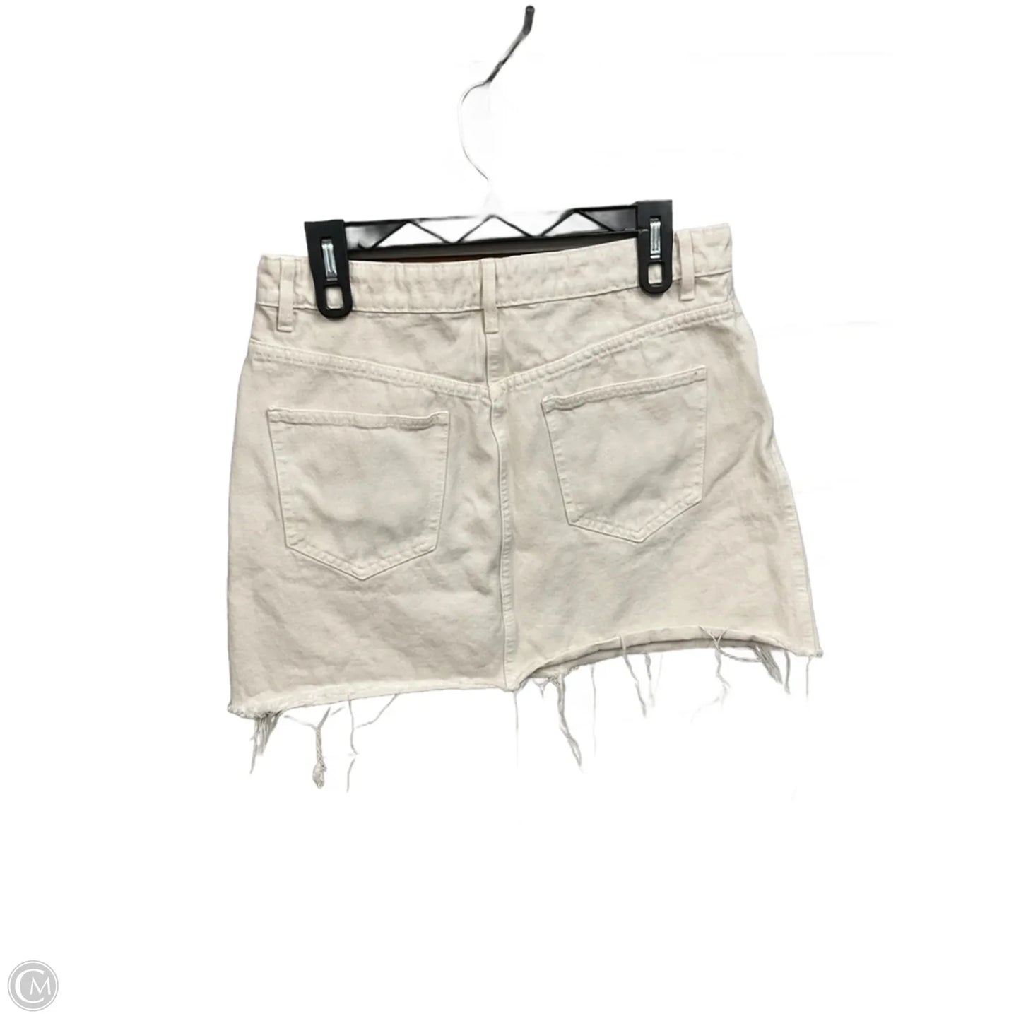 Skirt Mini & Short By Zara In White Denim, Size: 14