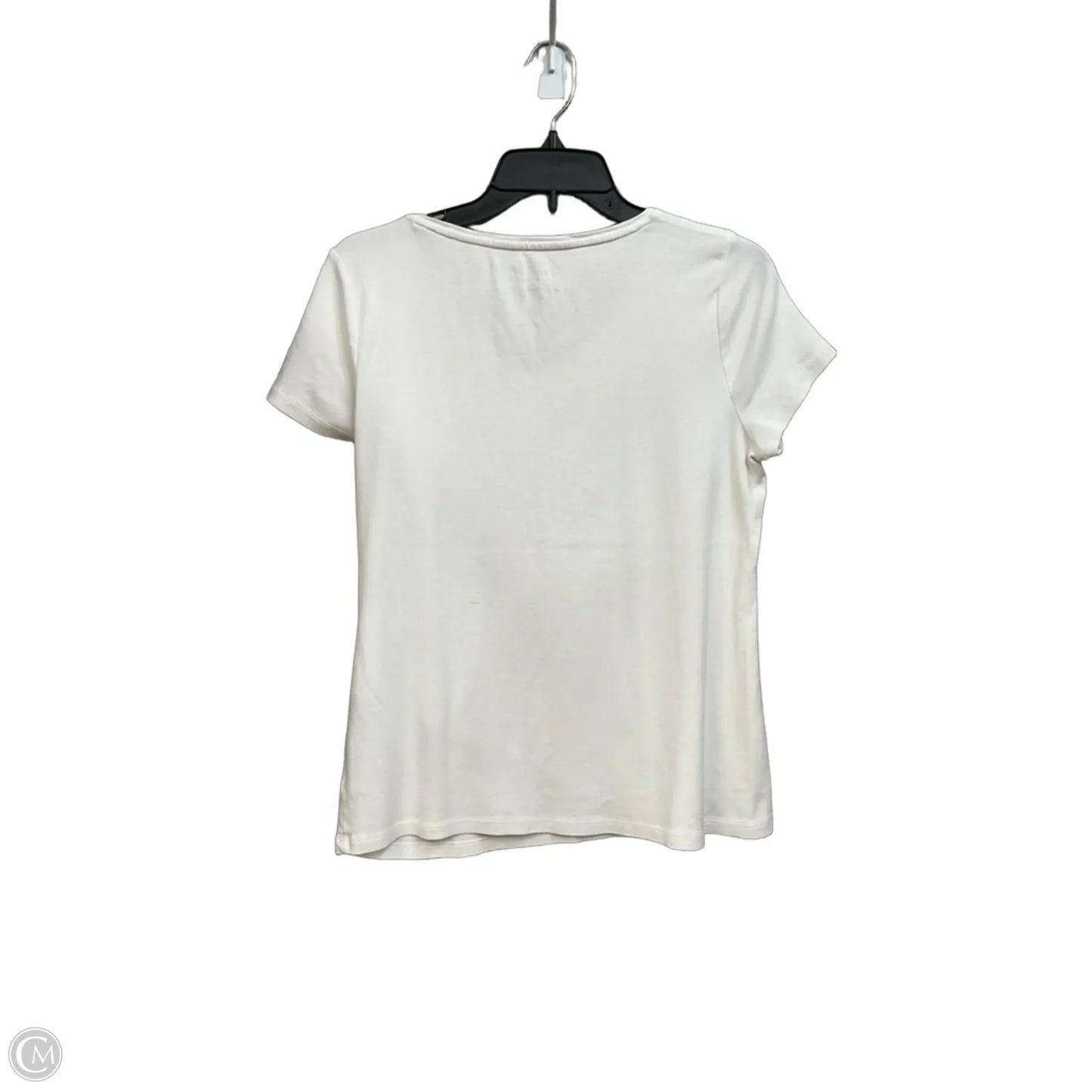 Top Short Sleeve Basic By Talbots In White, Size: Lp