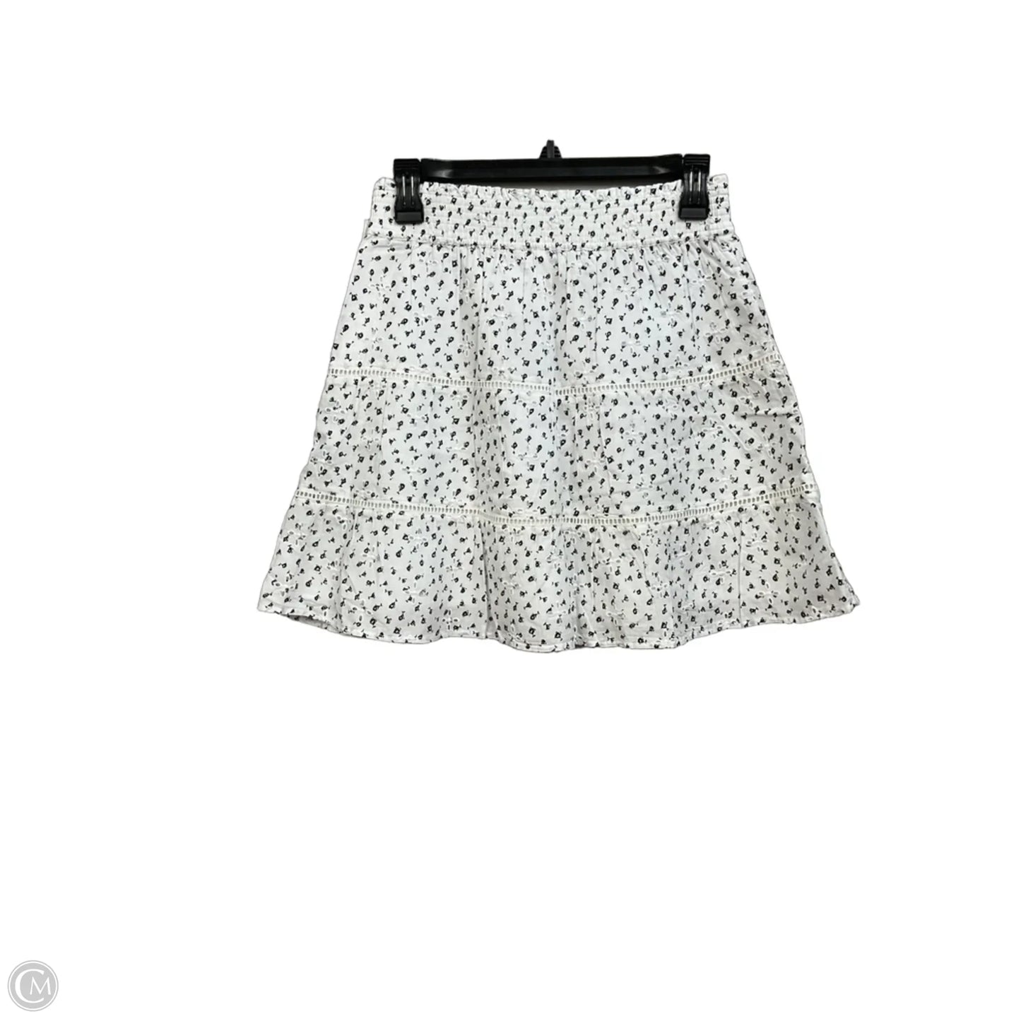 Skirt Midi By Loft In Black & White, Size: 0