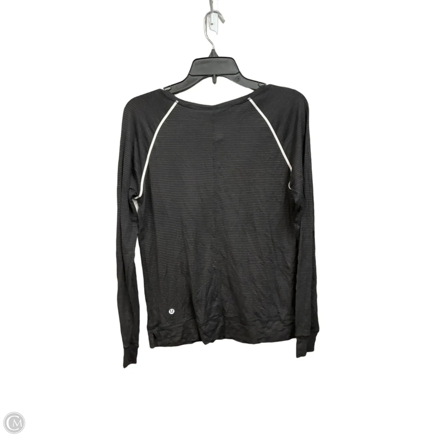 Athletic Top Long Sleeve Collar By Lululemon In Black, Size: S