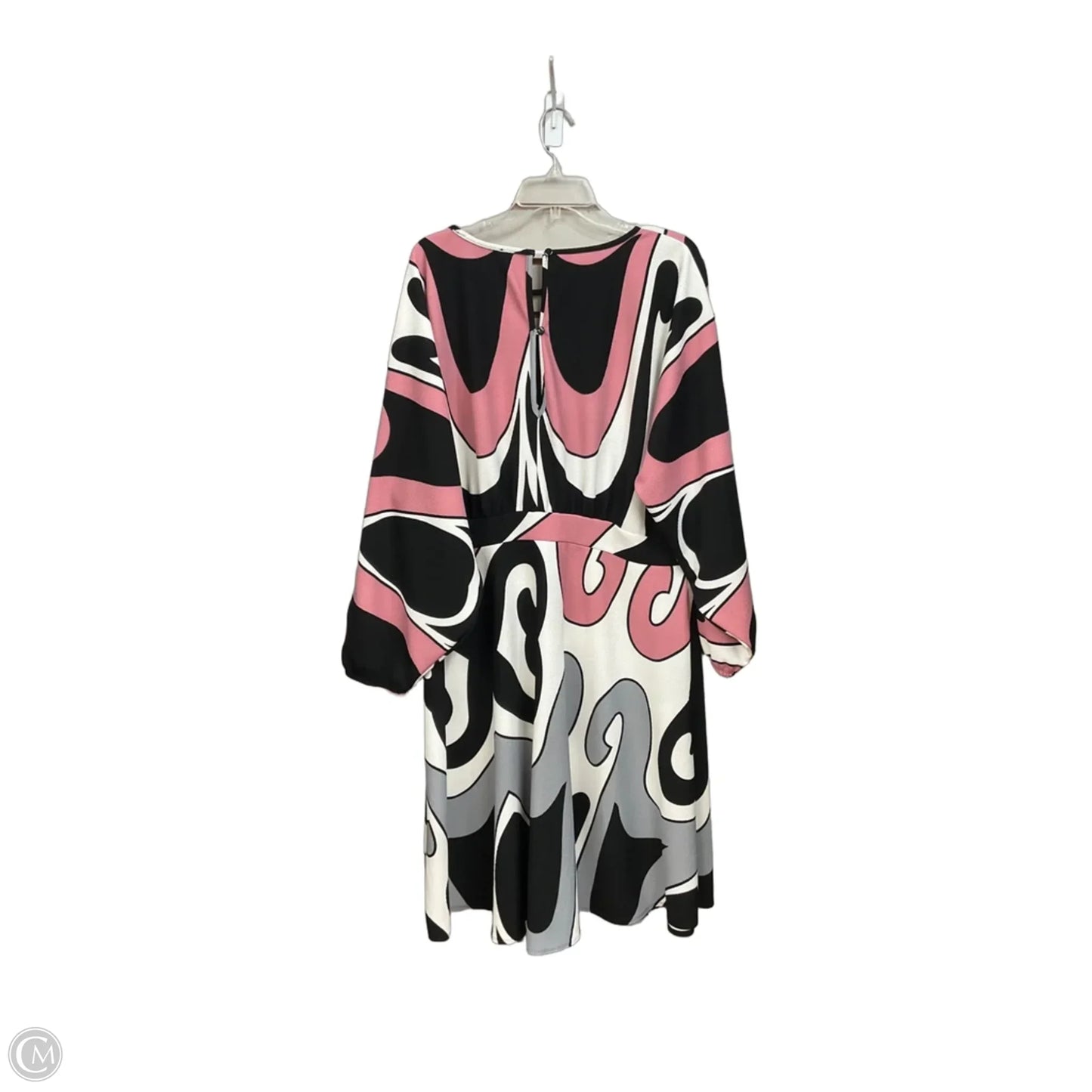 Dress Casual Midi By Ashley Stewart In Black & Pink, Size: 2x