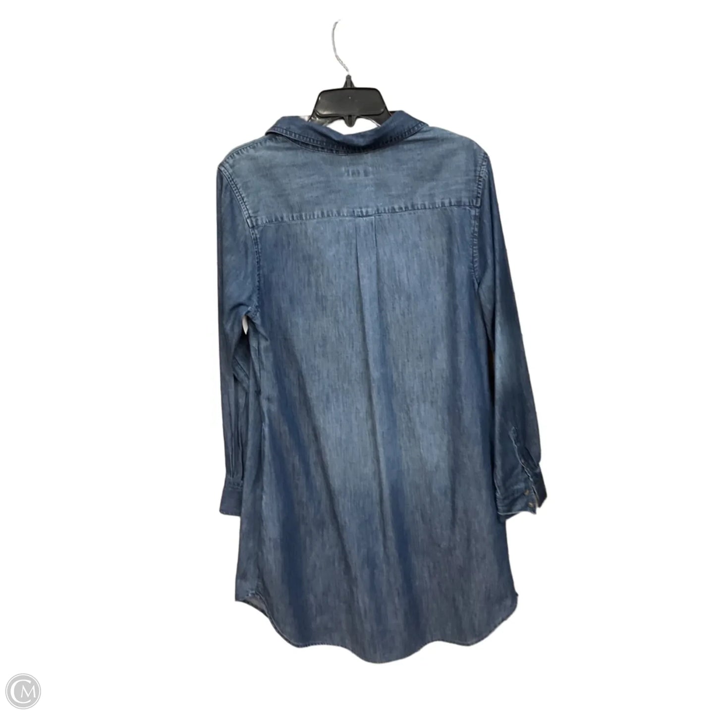 Dress Casual Midi By Merona In Blue Denim, Size: L