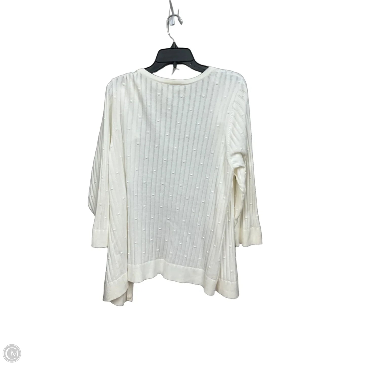 Cardigan By Cj Banks In White, Size: 1x