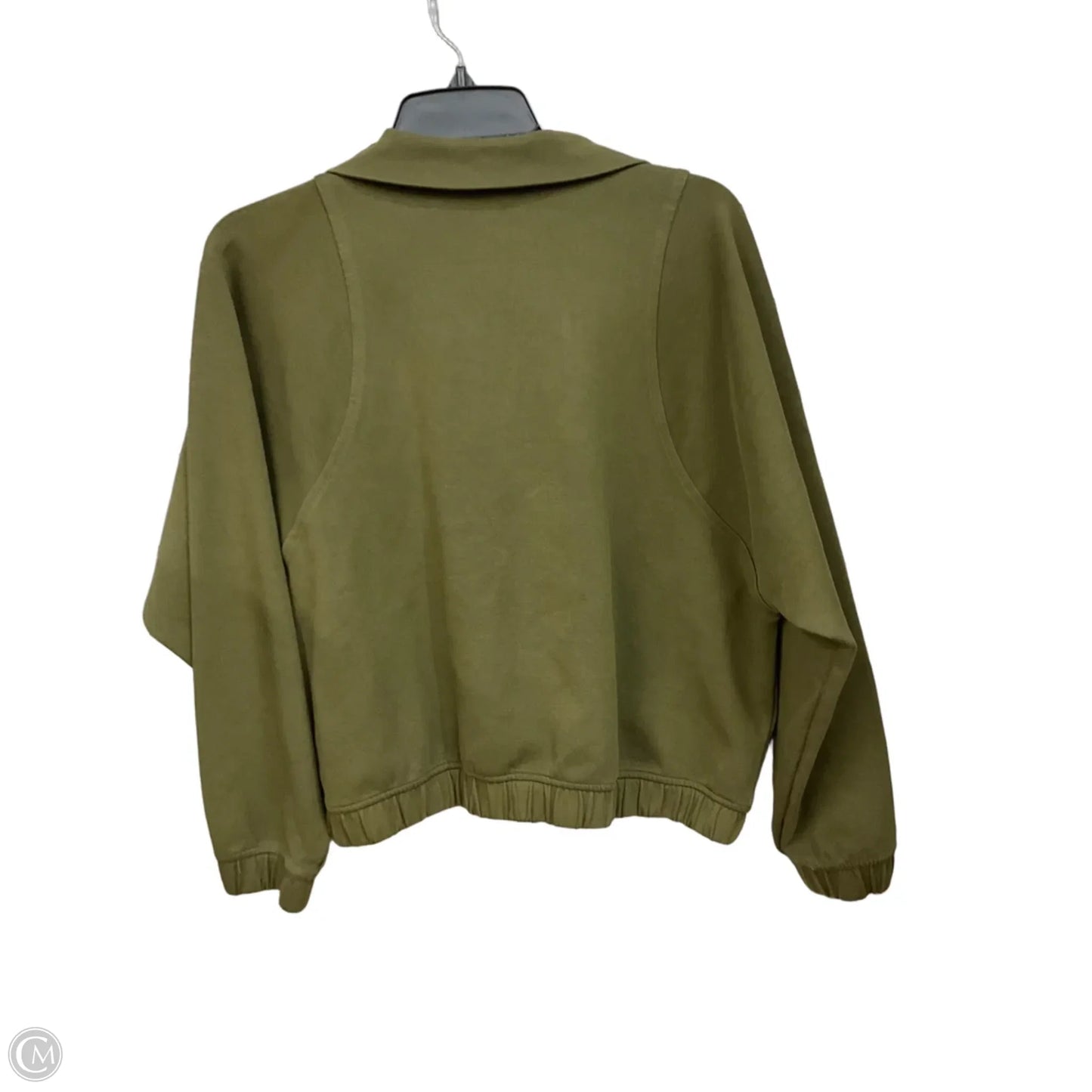 Athletic Top Long Sleeve Collar By Old Navy In Green, Size: Lp