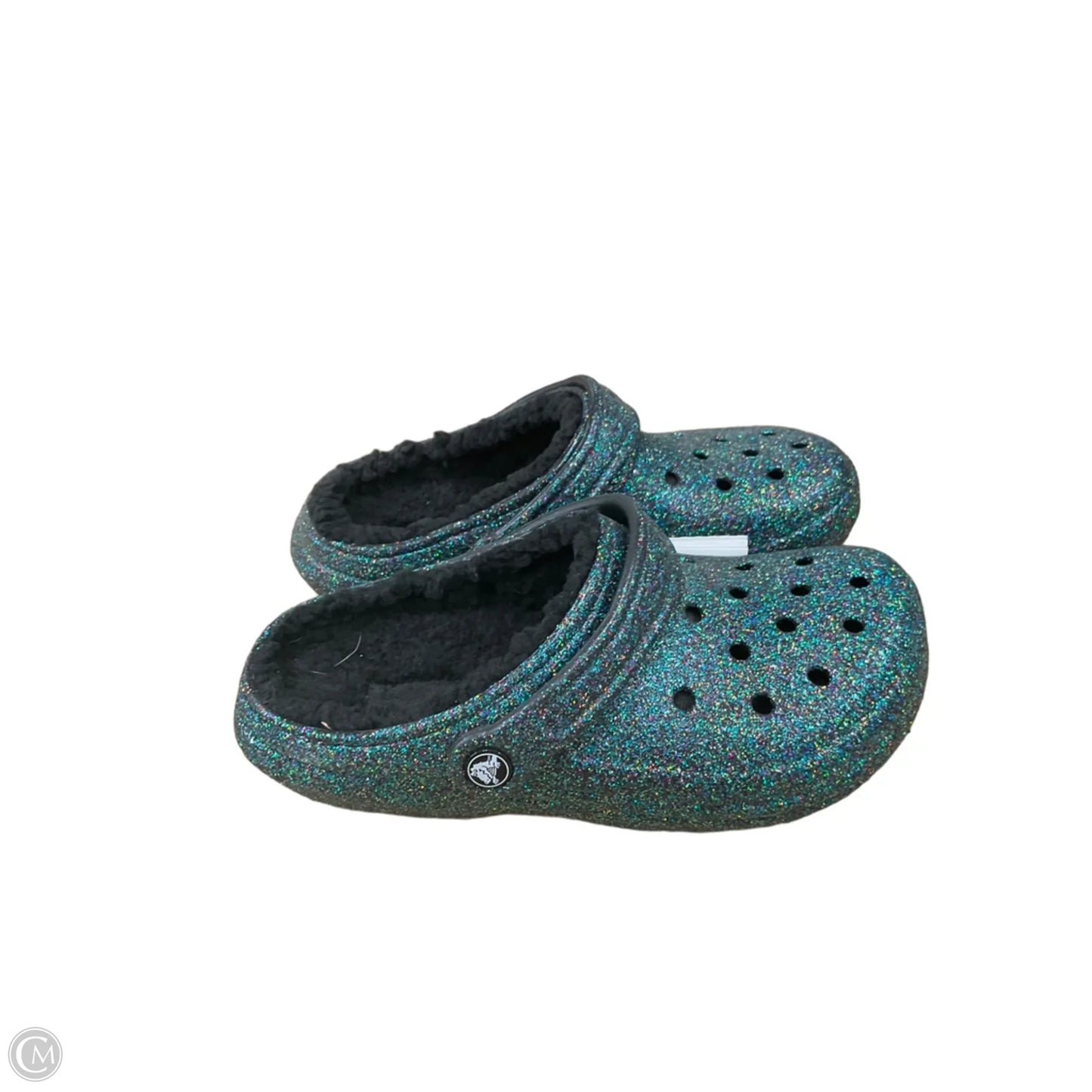 Shoes Flats By Crocs In Green, Size: 7