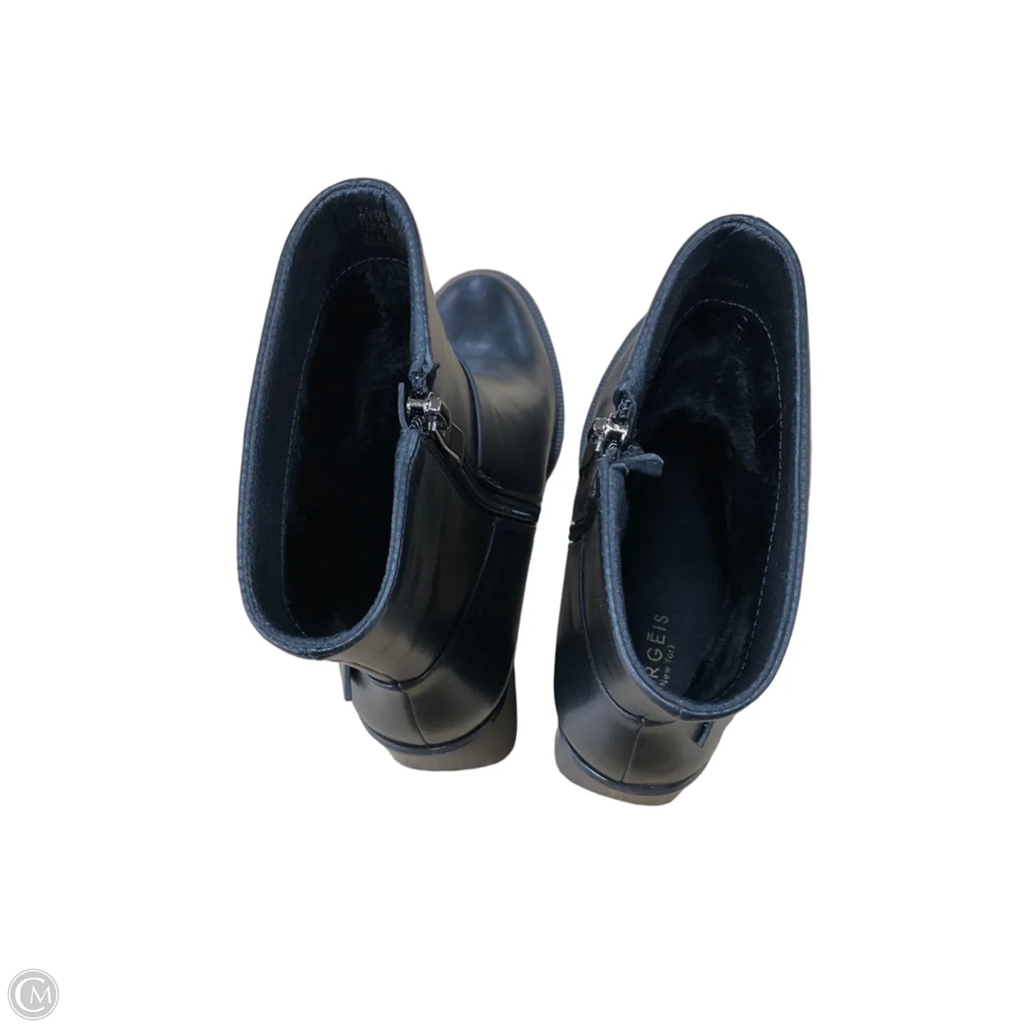 Boots Ankle Heels By Clothes Mentor In Black, Size: 7