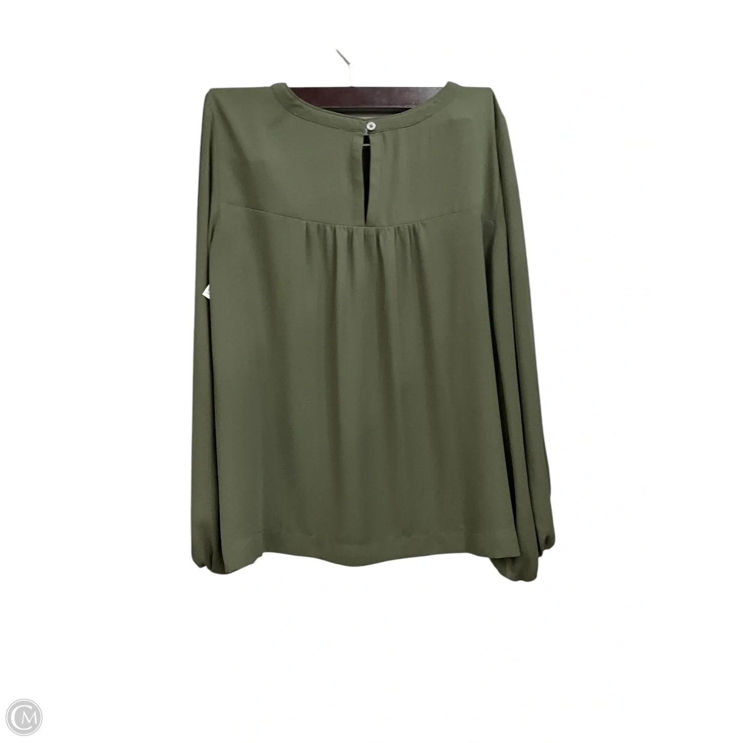 Blouse Long Sleeve By Loft In Green, Size: Xs