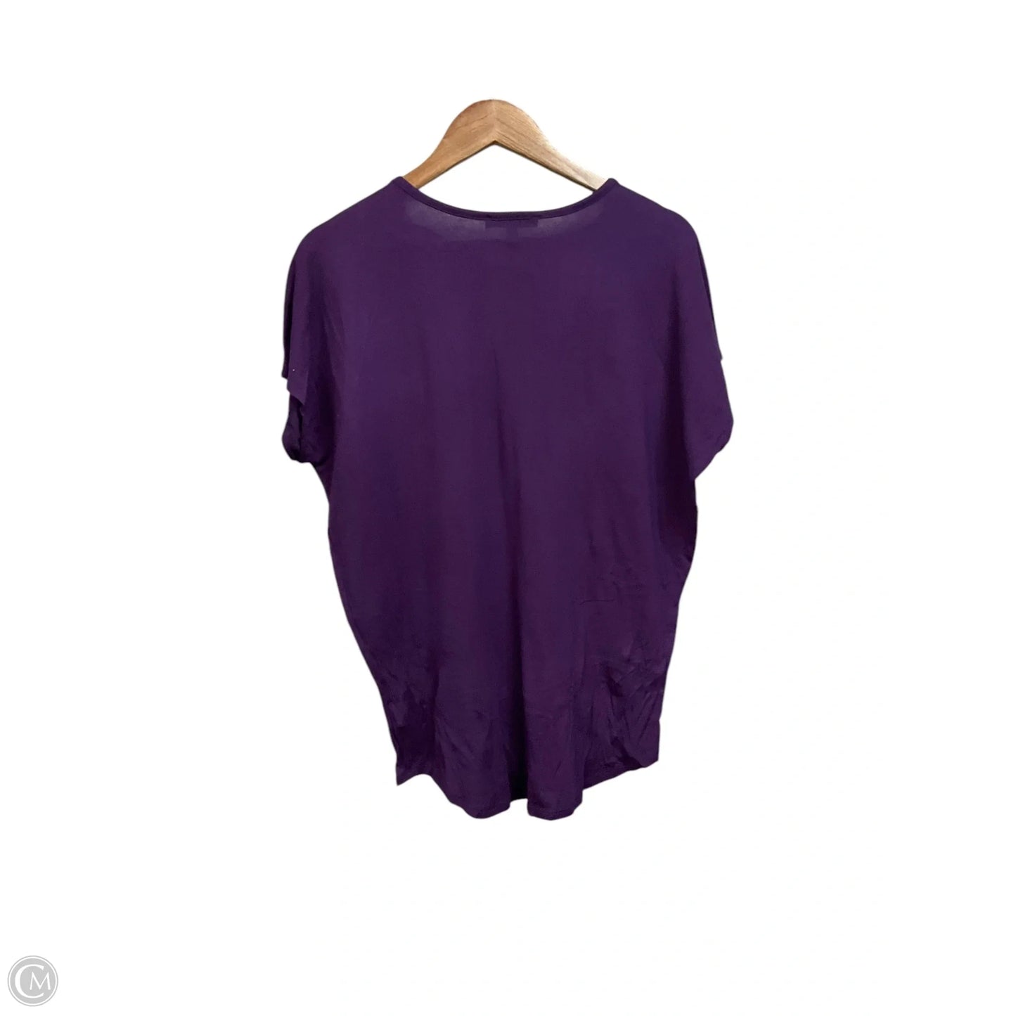 Top Short Sleeve By Express In Purple, Size: M