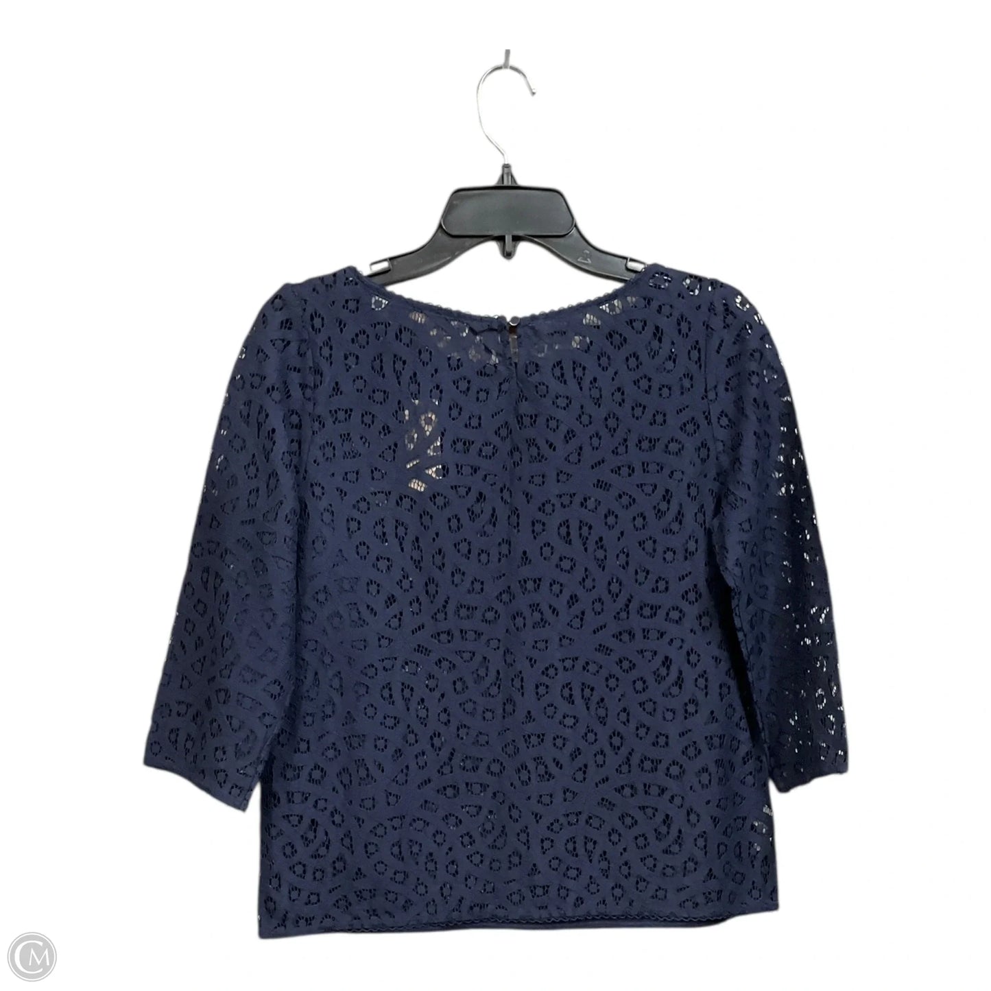 Top 3/4 Sleeve By Loft In Blue & Brown, Size: Sp