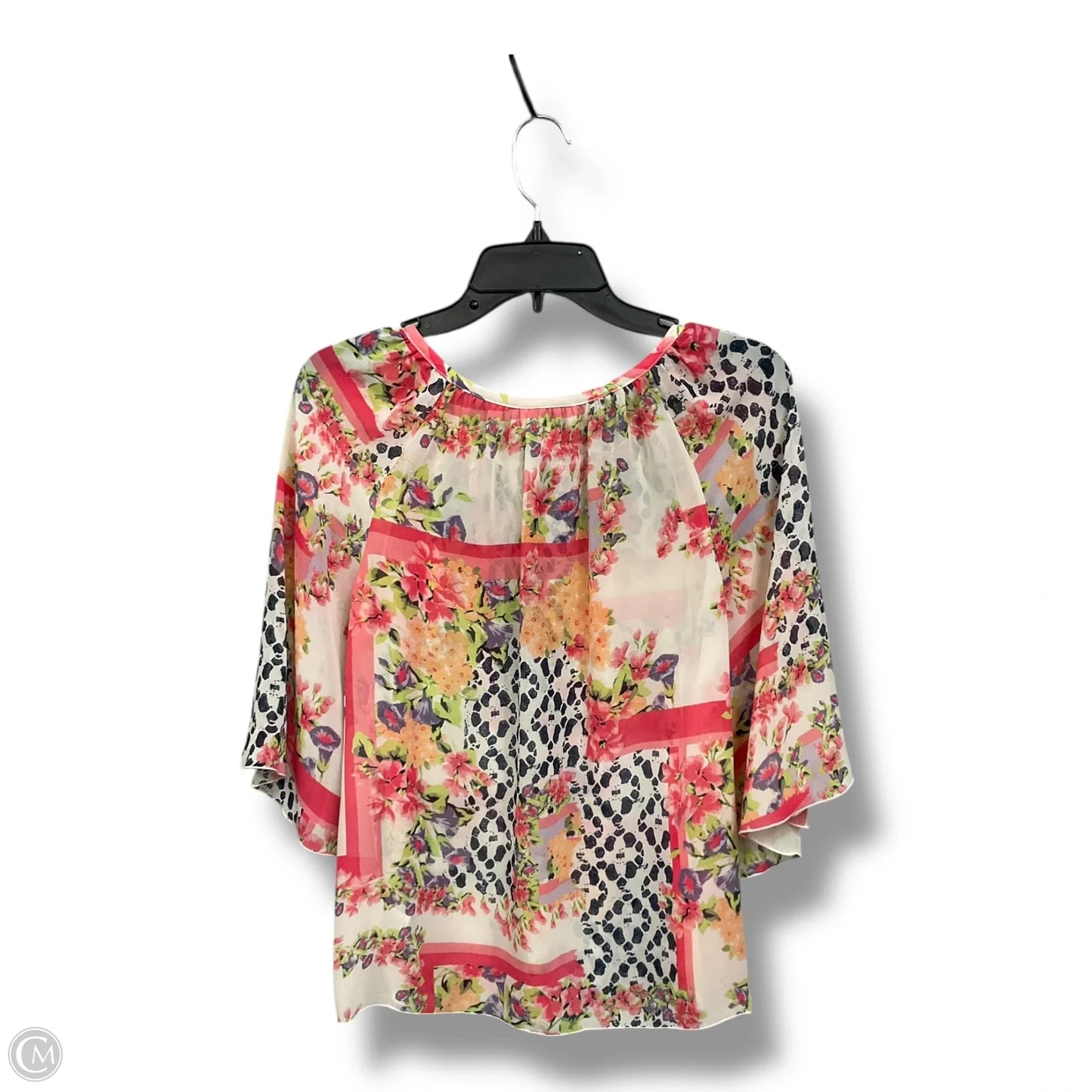 Top Short Sleeve By Charter Club In Multi-colored, Size: Mp