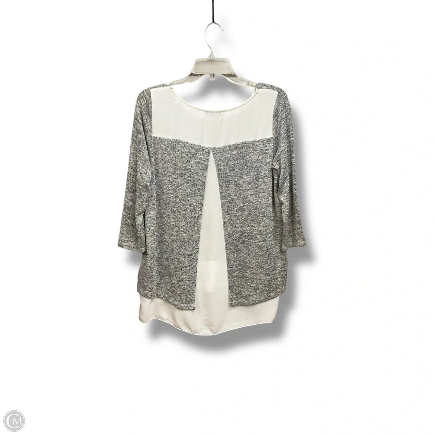 Top 3/4 Sleeve By Limited In Grey, Size: M