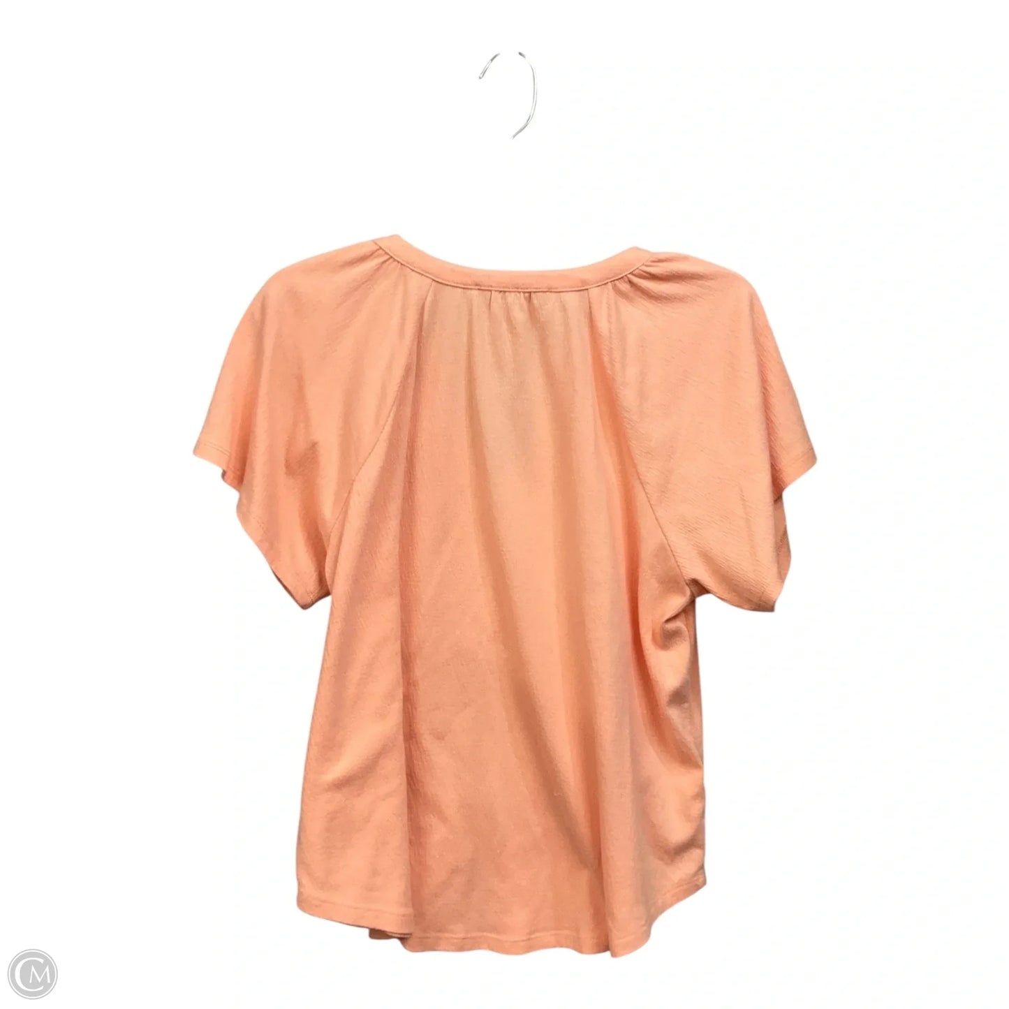 Top Short Sleeve By Loft In Peach, Size: S