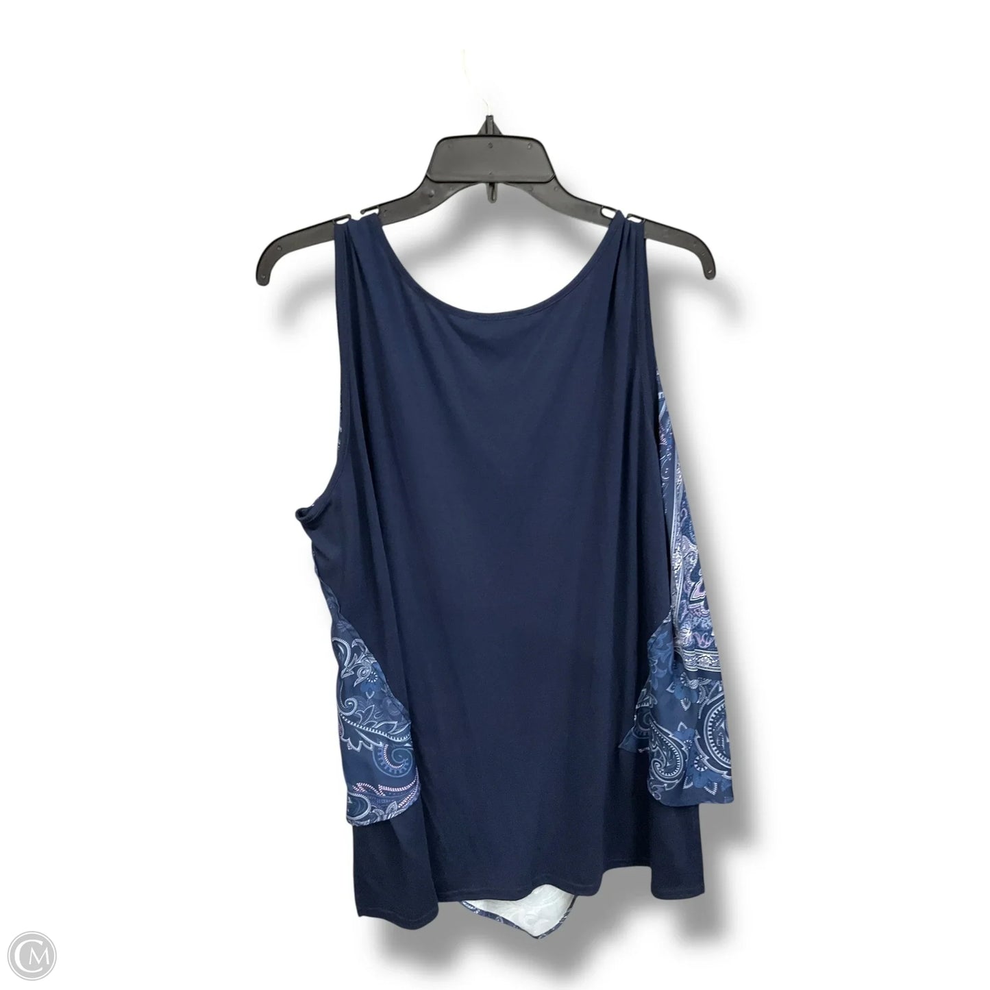 Top Sleeveless By Clothes Mentor In Blue & Purple, Size: 1x