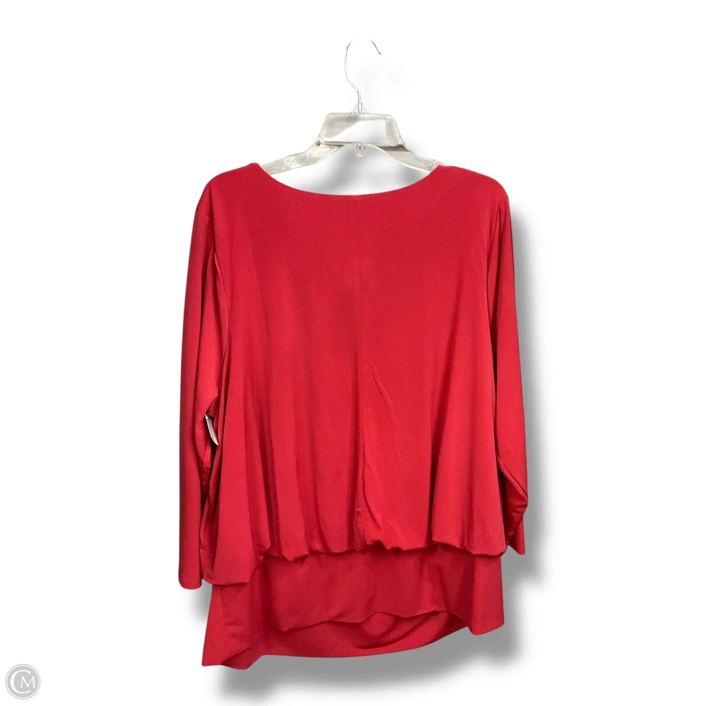 Top Long Sleeve By Lane Bryant In Red, Size: 3x