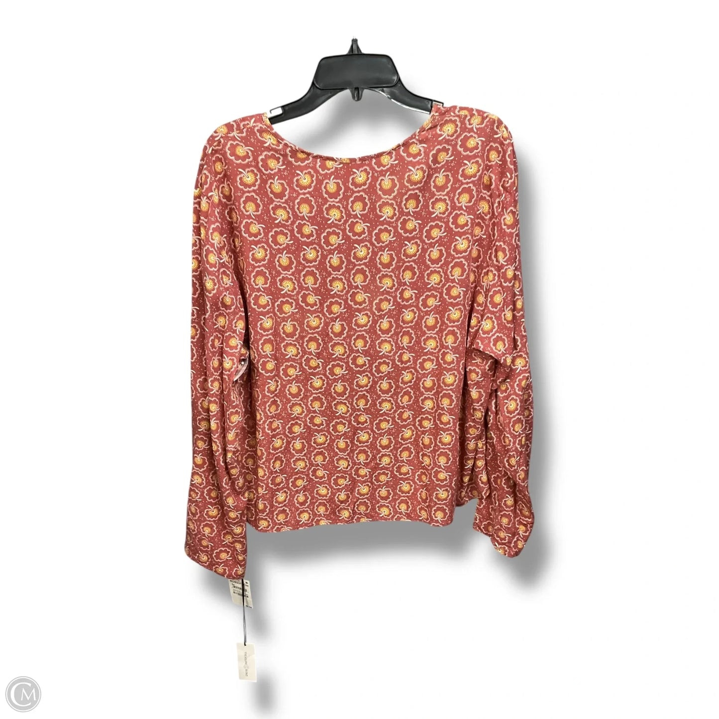 Top Long Sleeve By Treasure And Bond In Mauve, Size: L