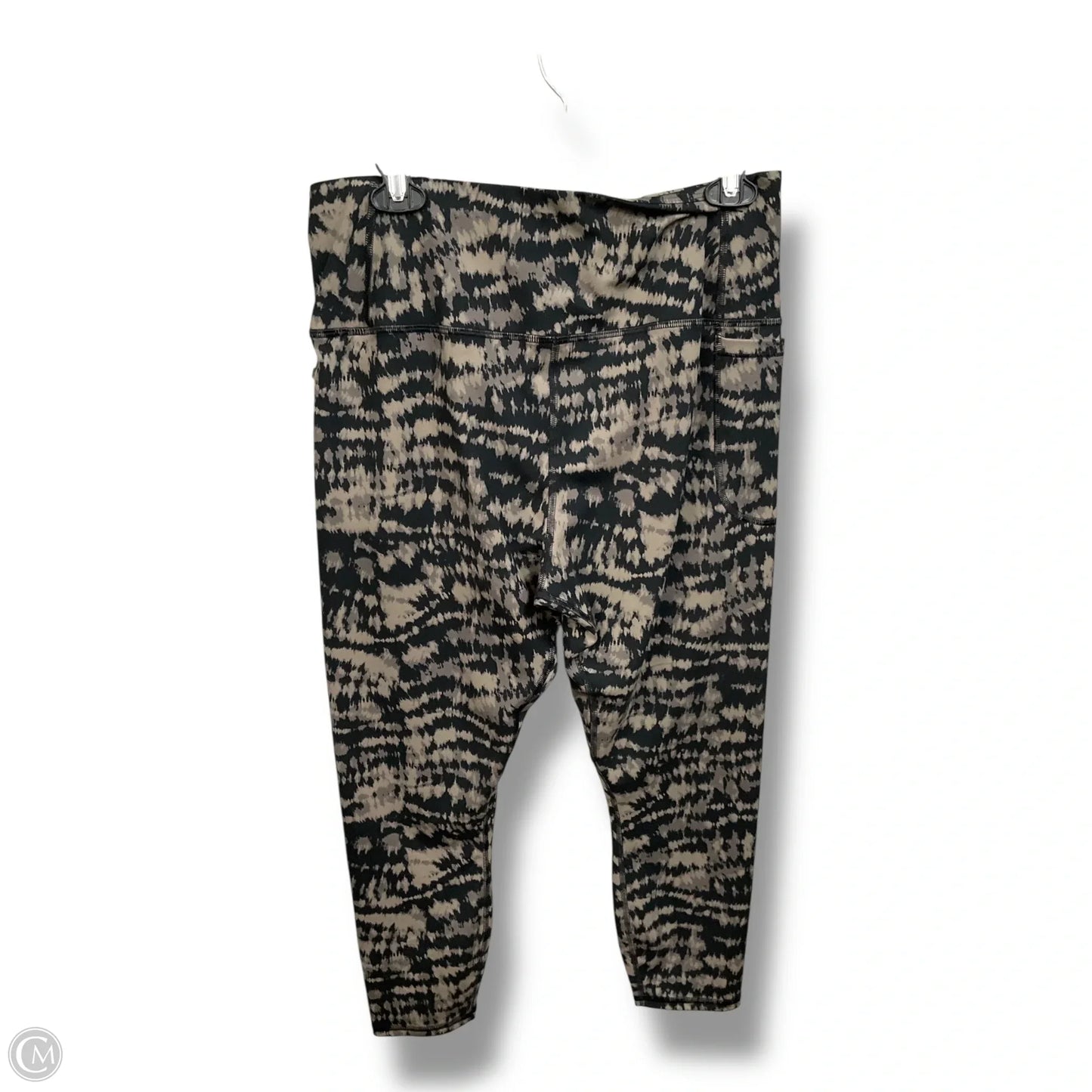 Athletic Capris By Under Armour In Black & Tan, Size: 1x