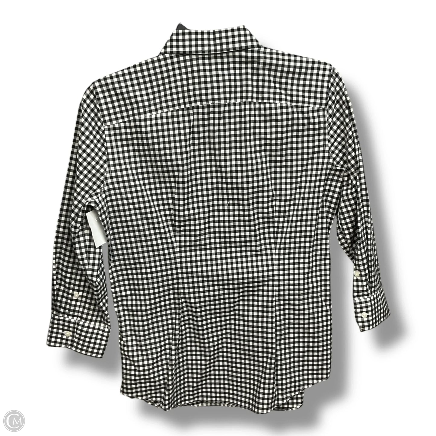 Top Long Sleeve By Chaps In Black & White, Size: S