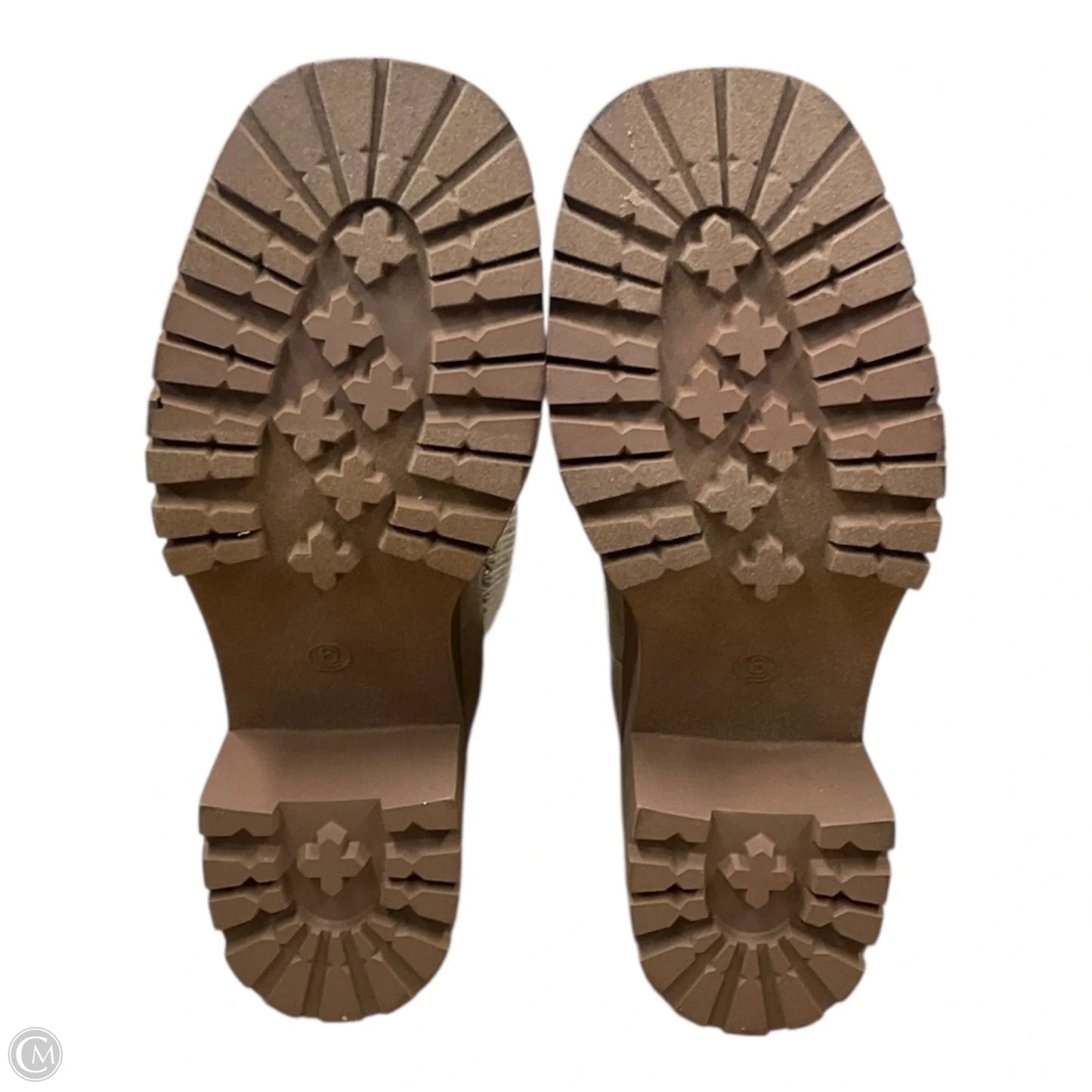 Boots Ankle Heels By Soda In Tan, Size: 6