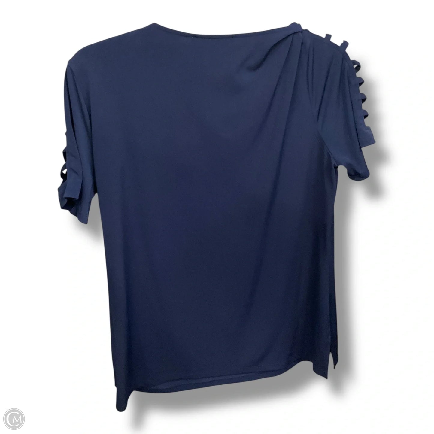 Top Short Sleeve Designer By Michael Kors In Blue, Size: L