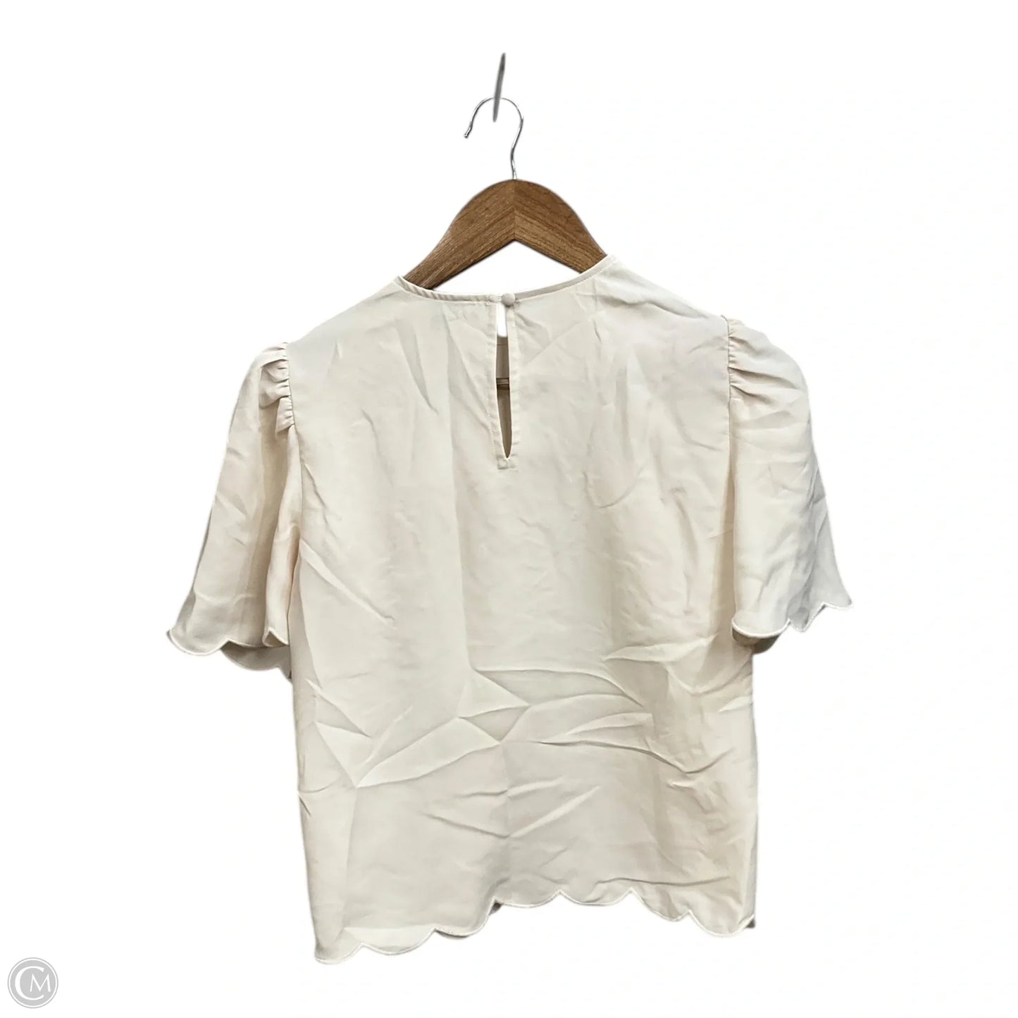 Blouse Short Sleeve By Express In Cream, Size: Xs