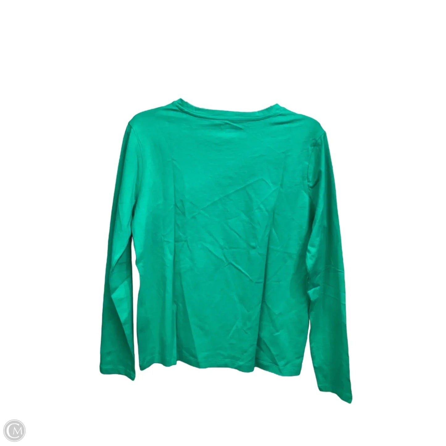 Top Long Sleeve Basic By Lands End In Green, Size: S