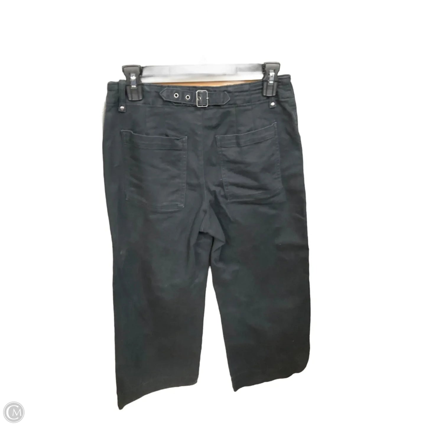 Jeans Wide Leg By Gap In Black Denim, Size: 4