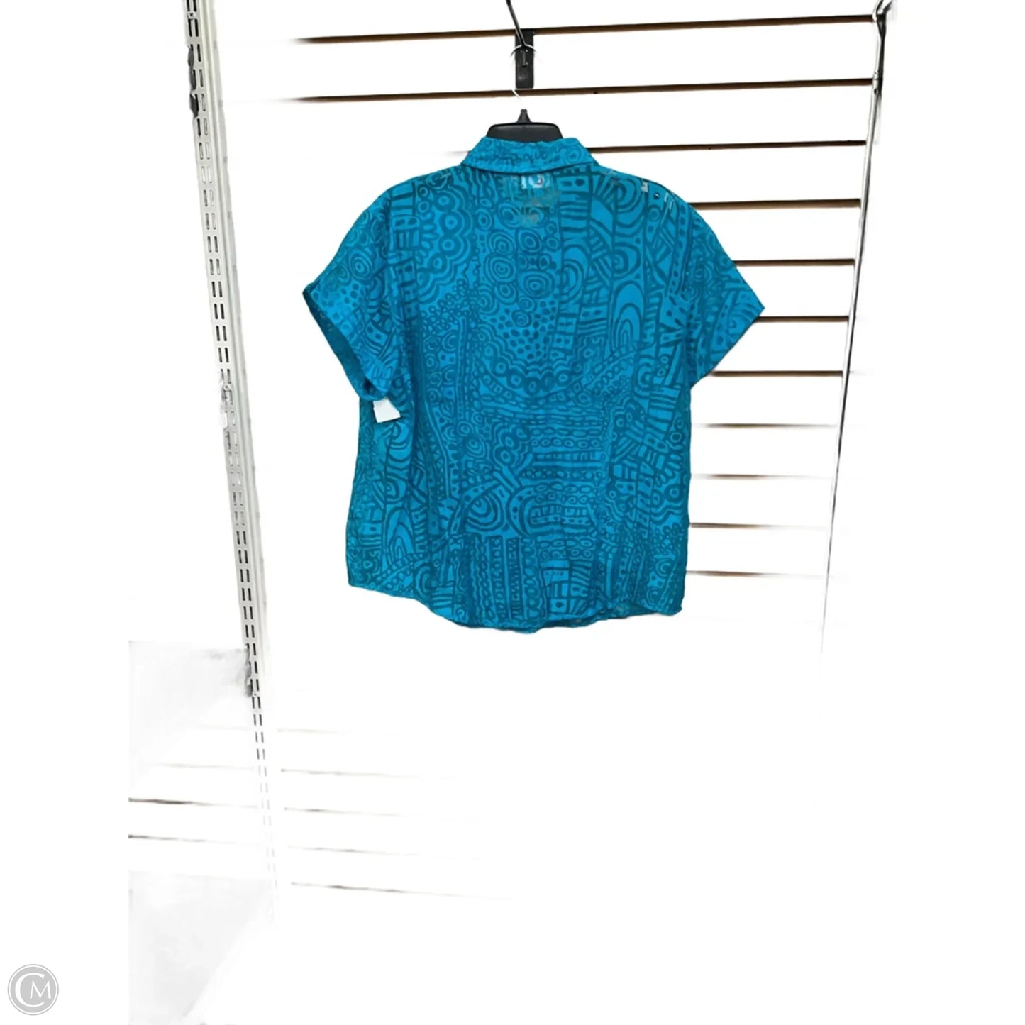 Top Short Sleeve By Chicos In Blue, Size: Xl