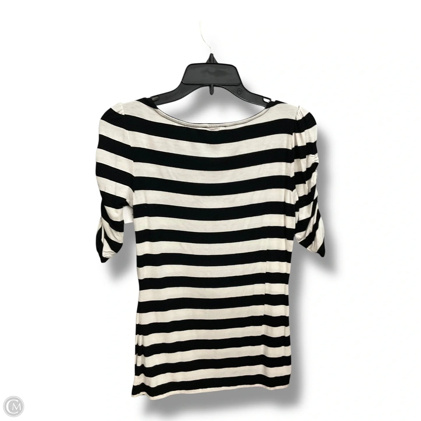 Top 3/4 Sleeve By Carmen By Carmen Marc Valvo In Black & White, Size: Xs