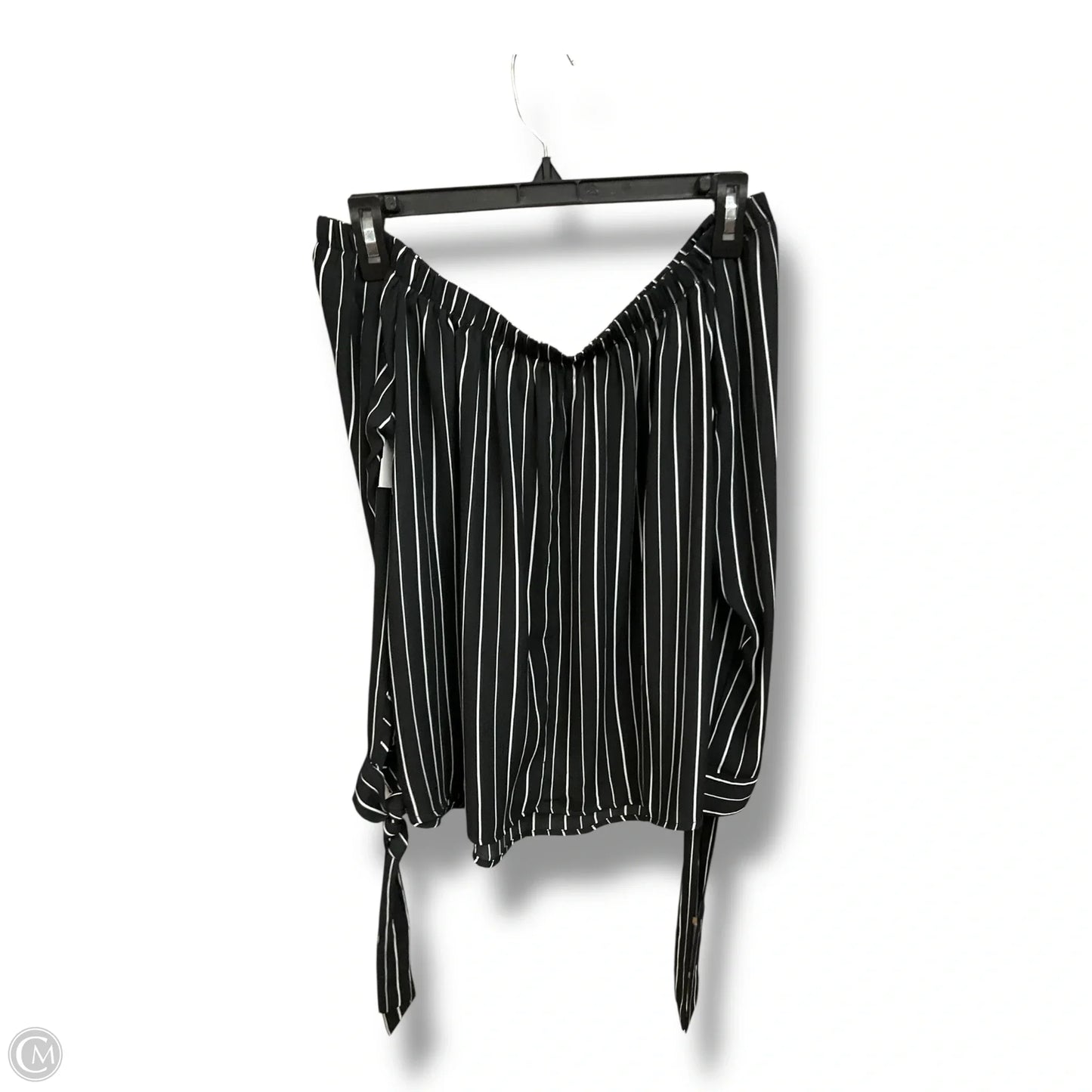 Top 3/4 Sleeve By Active Usa In Striped Pattern, Size: M