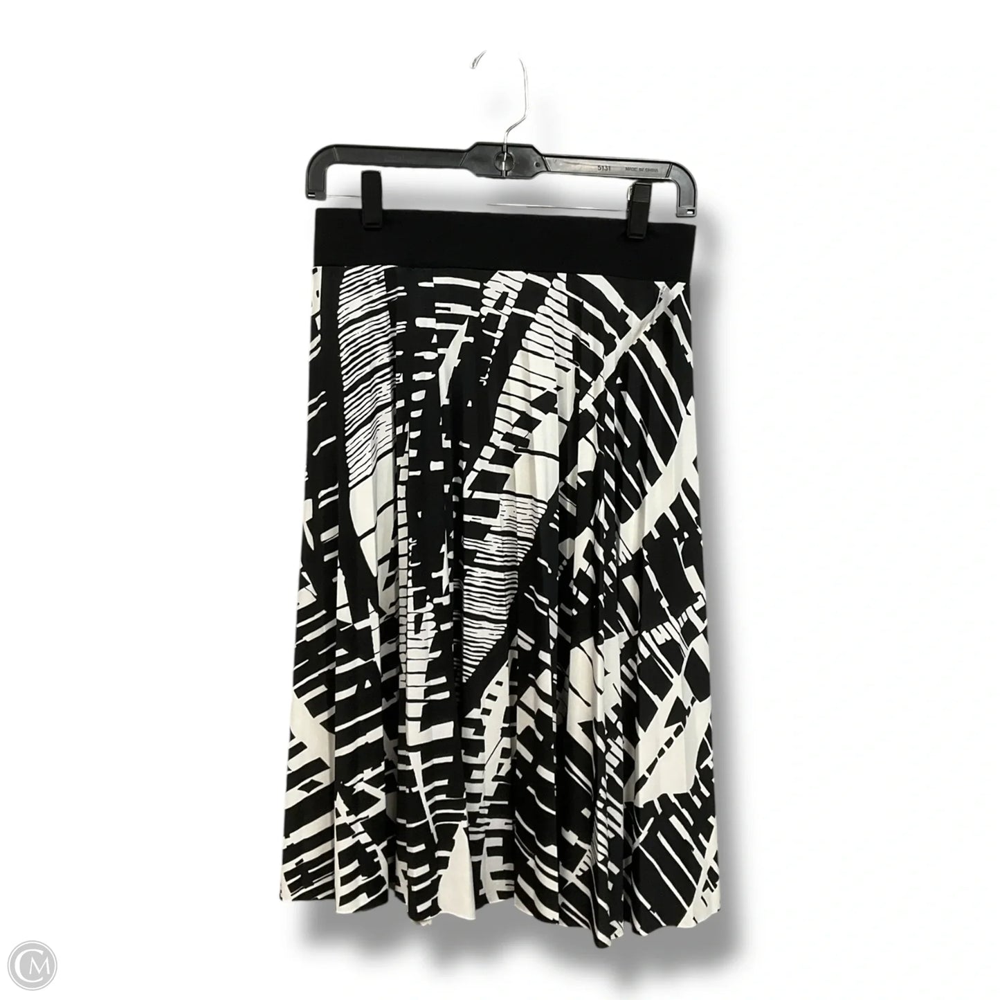 Skirt Midi By Covington In Black & White, Size: Sp