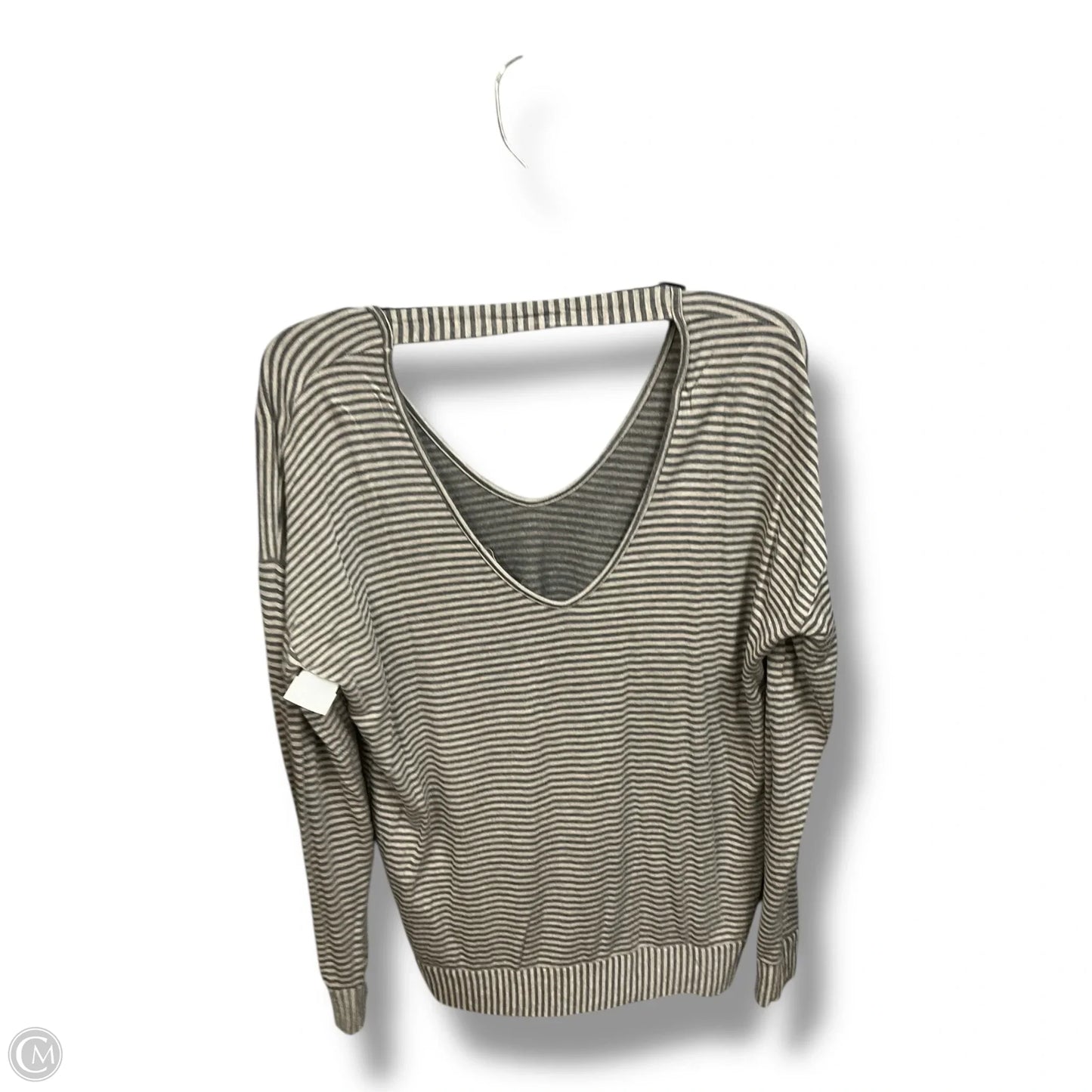 Top Long Sleeve By Elan In Striped Pattern, Size: S