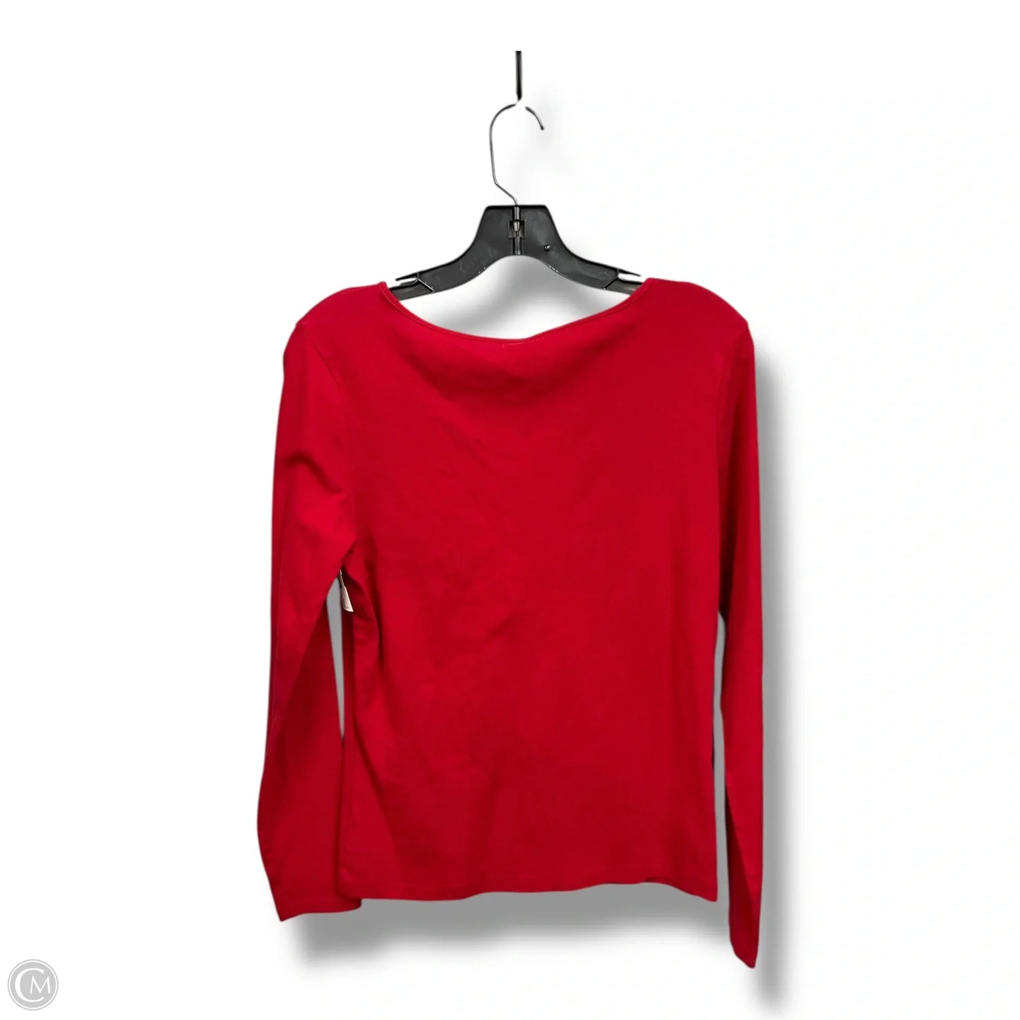 Top Long Sleeve Basic By Liz And Co In Red, Size: L