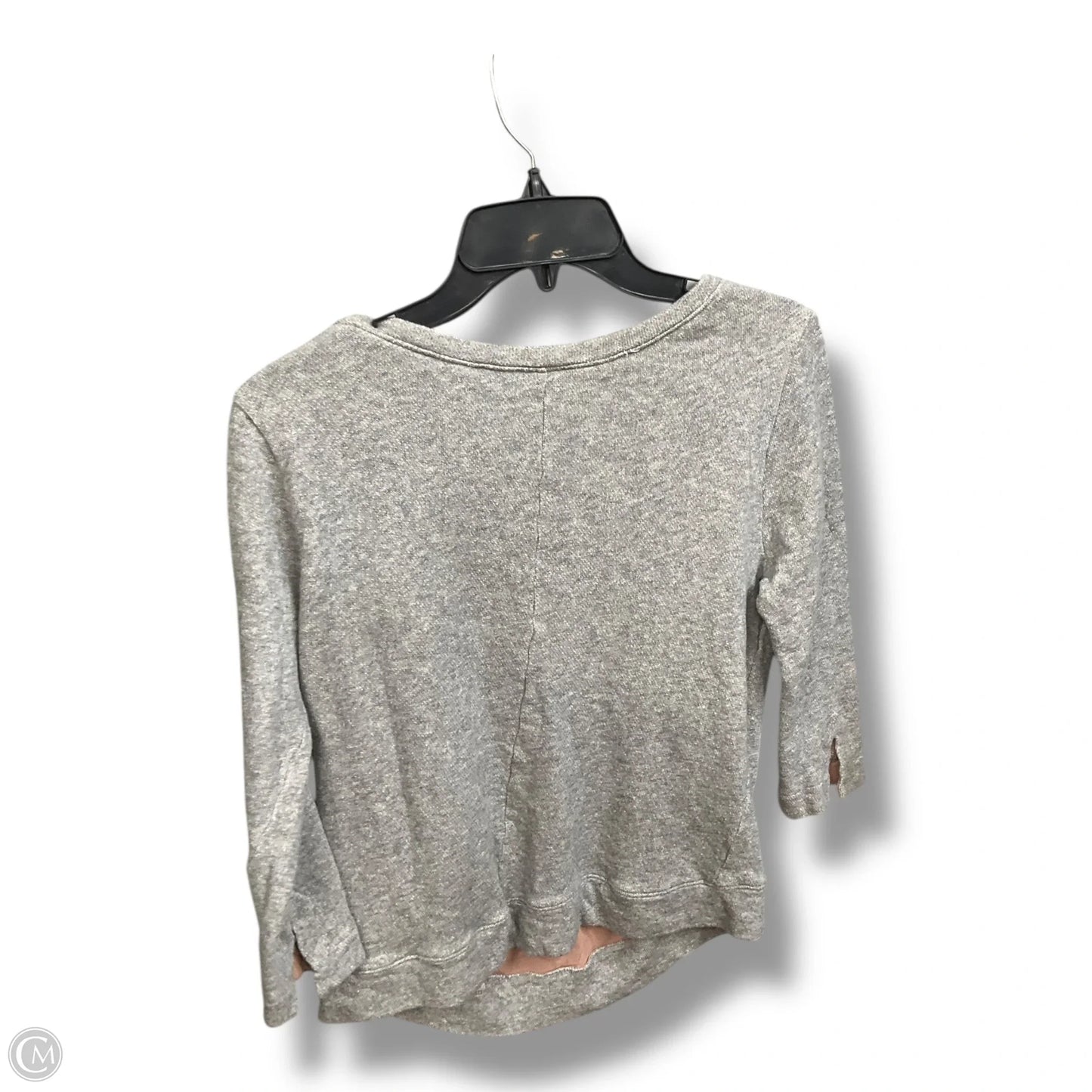 Top Long Sleeve Basic By Chloe K In Grey & Pink, Size: L