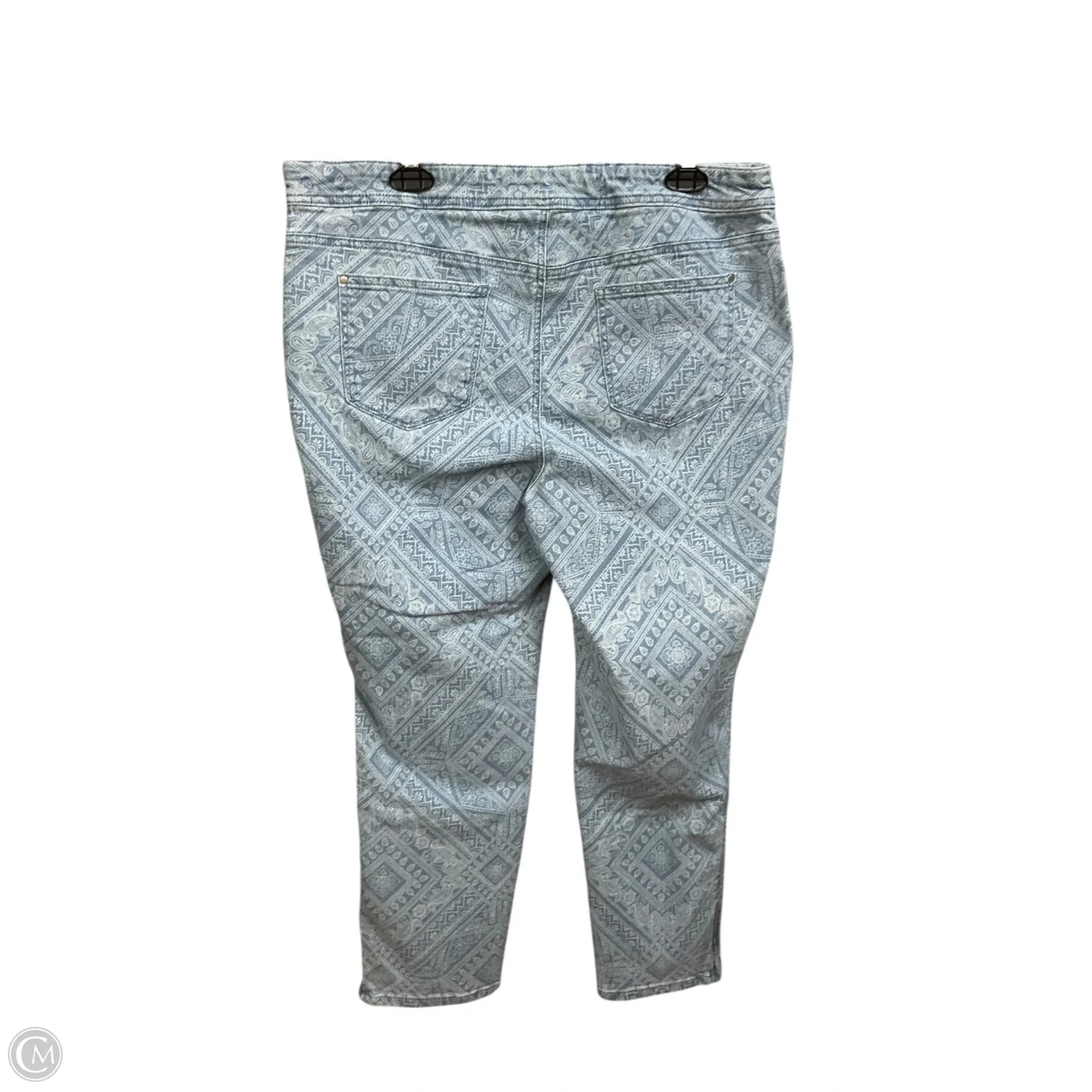Jeans Straight By Chicos In Blue Denim, Size: 14