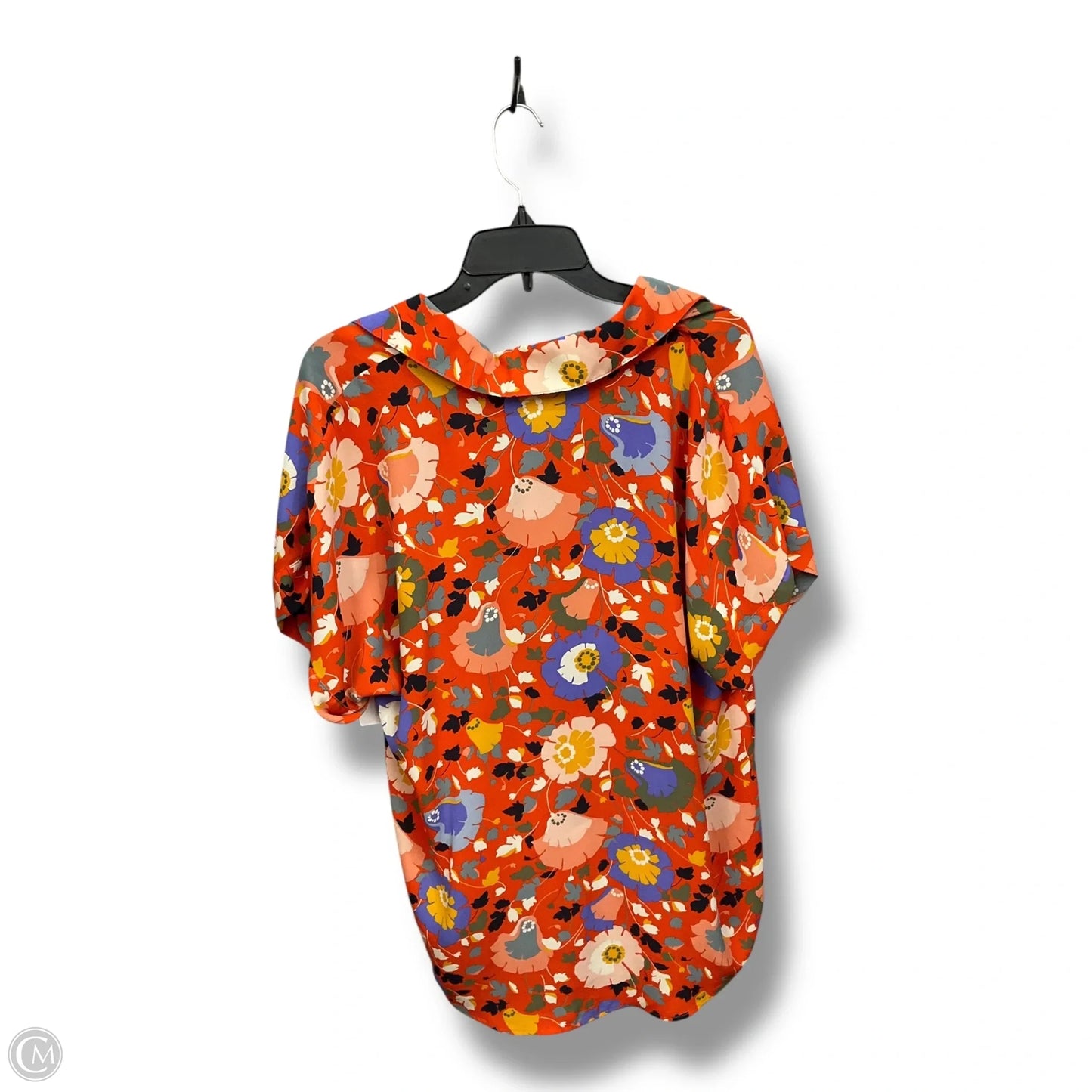 Top Short Sleeve By Cabi In Floral Print, Size: M