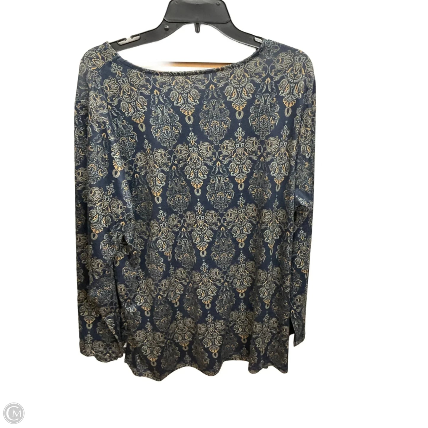 Top Long Sleeve By Christopher And Banks In Paisley Print, Size: 1x