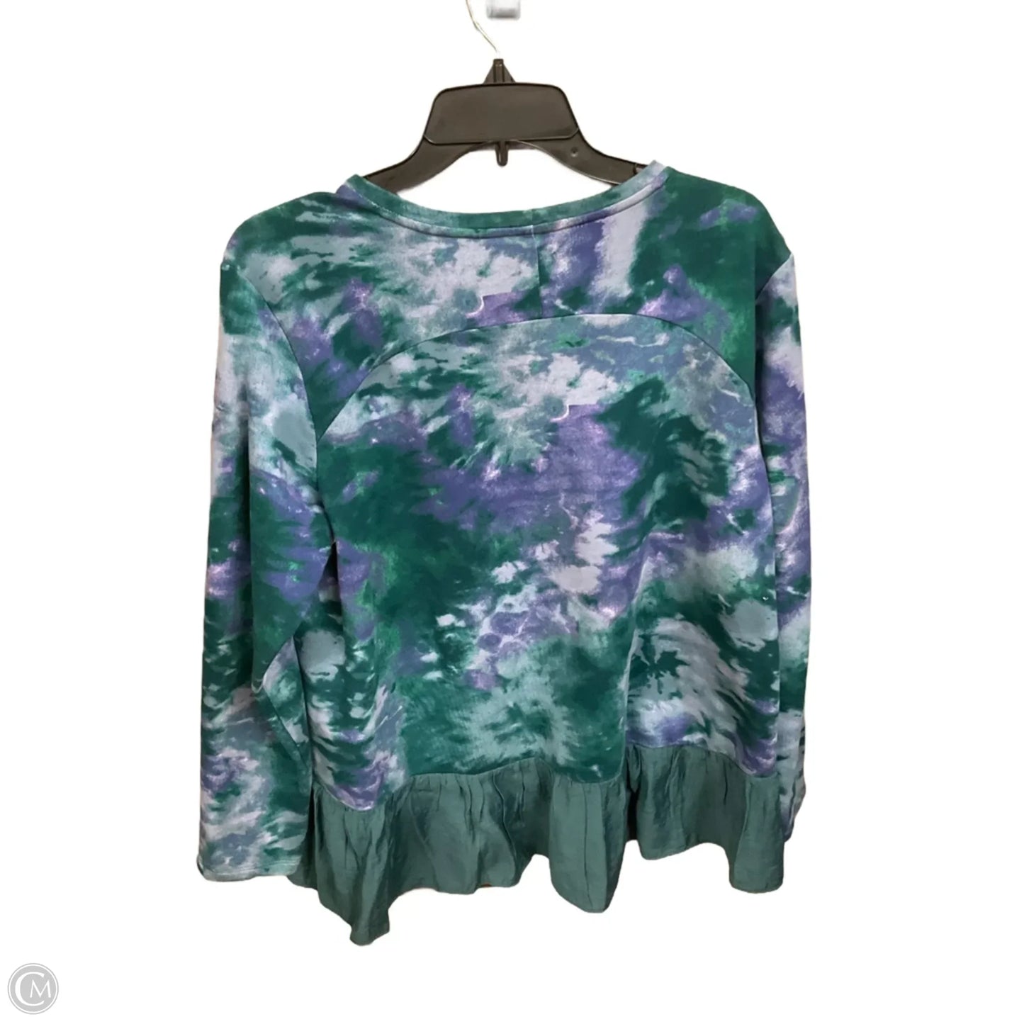 Top Long Sleeve By Logo In Tie Dye Print, Size: M