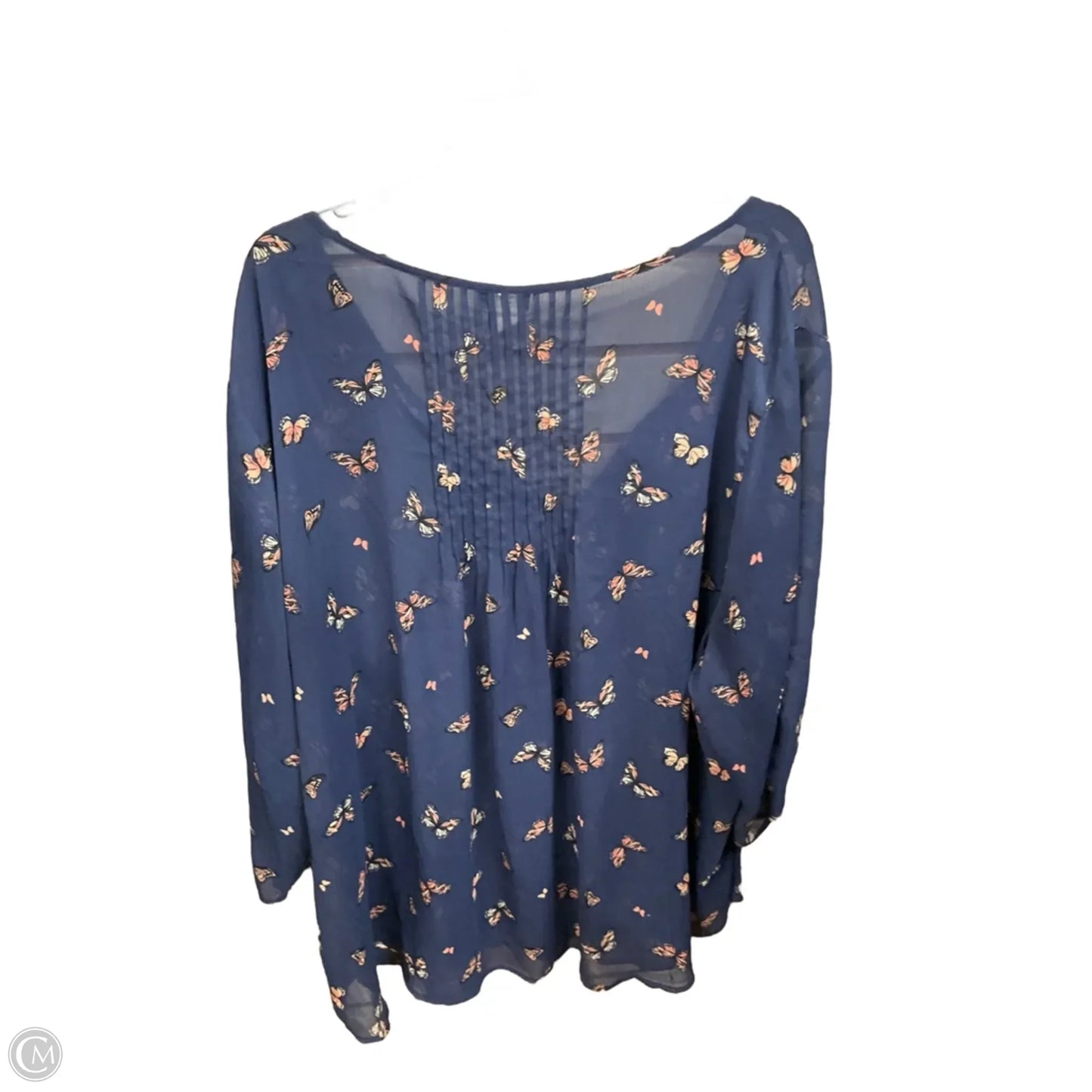 Blouse 3/4 Sleeve By Torrid In Blue, Size: 4x