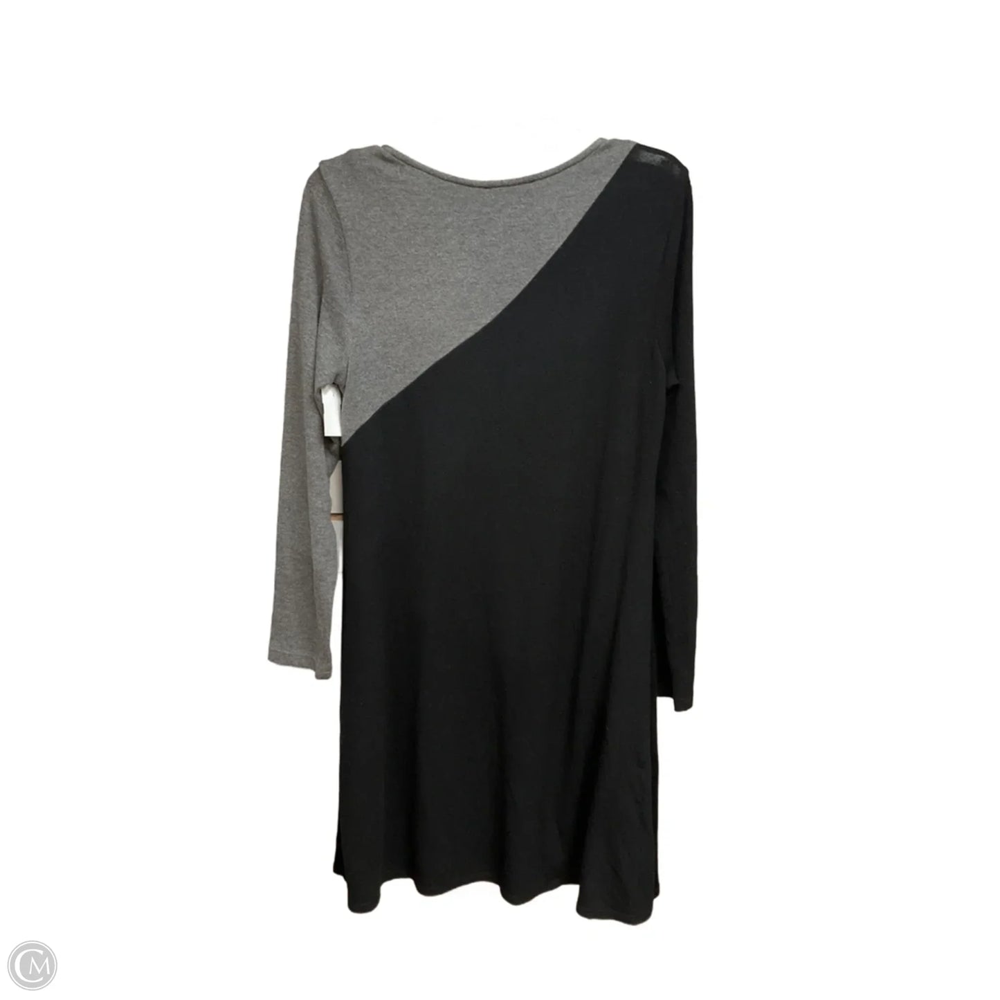 Dress Casual Midi By Karen Kane In Black & Grey, Size: L
