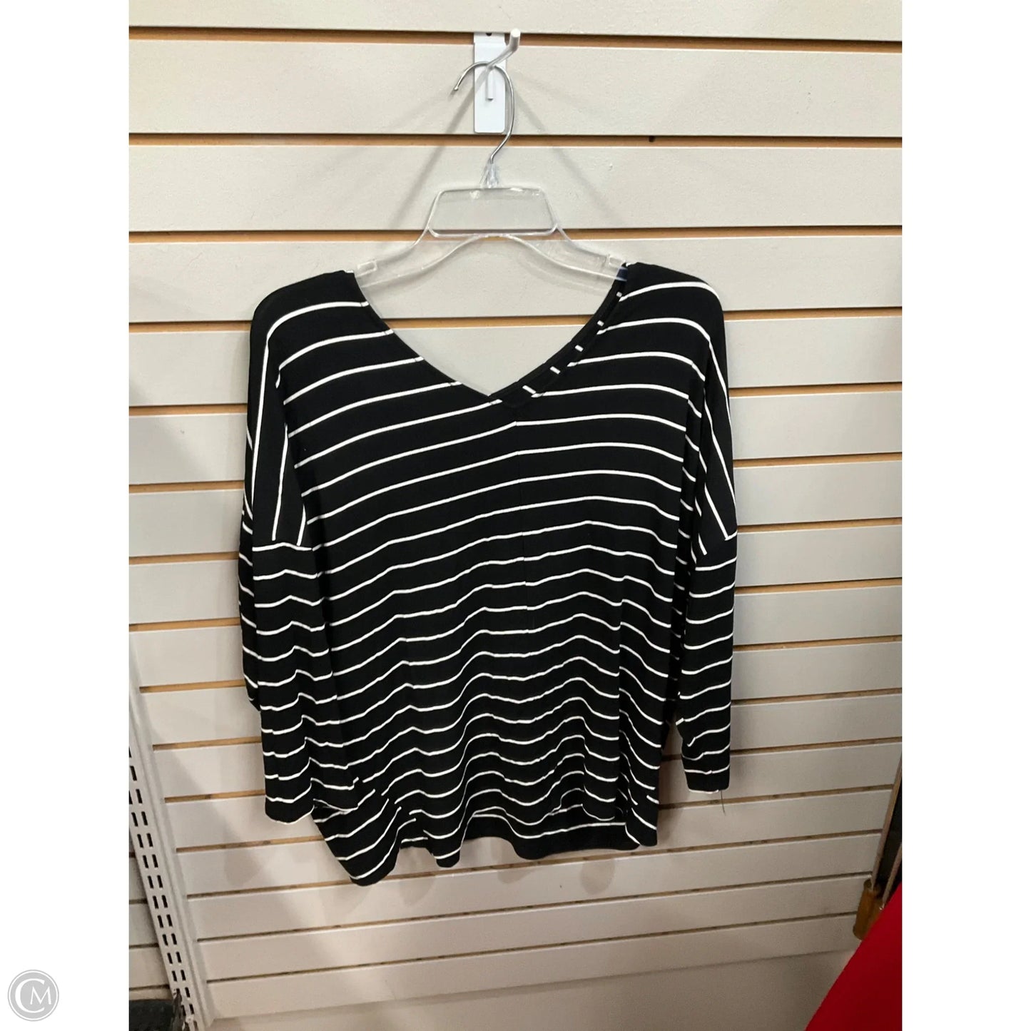 Top Short Sleeve Basic By Chicos In Striped Pattern, Size: Xl