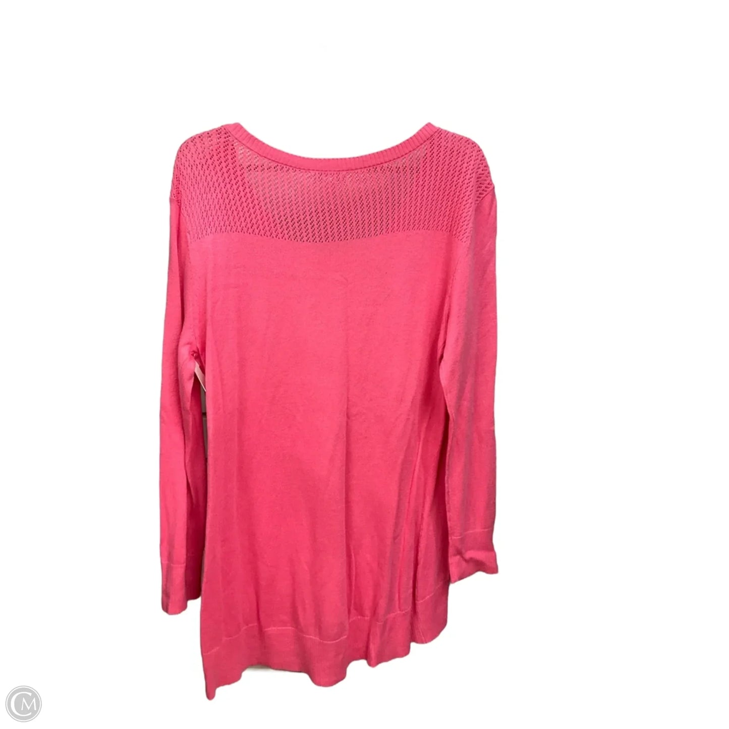 Top Long Sleeve Basic By New York And Co In Pink, Size: L