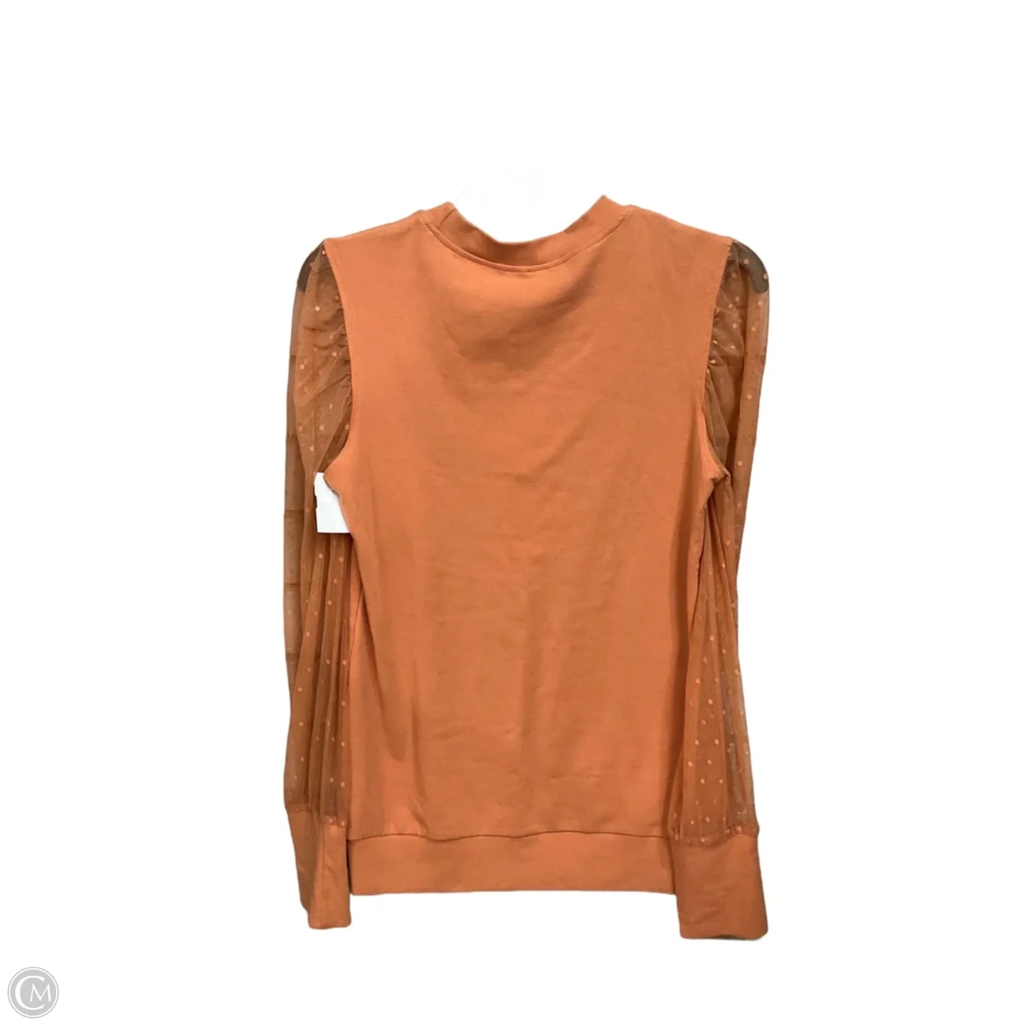 Top Long Sleeve Basic By Clothes Mentor In Orange, Size: S