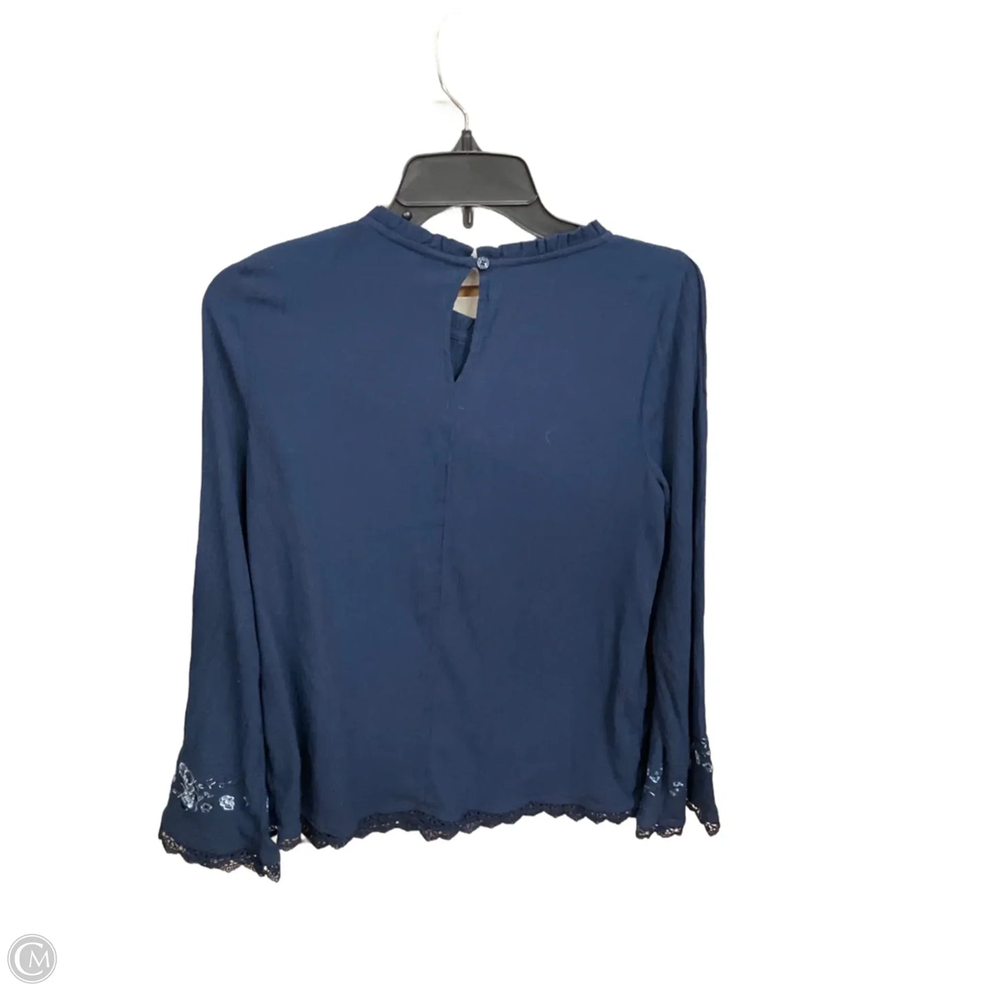 Top Long Sleeve Basic By Time And Tru In Navy, Size: S