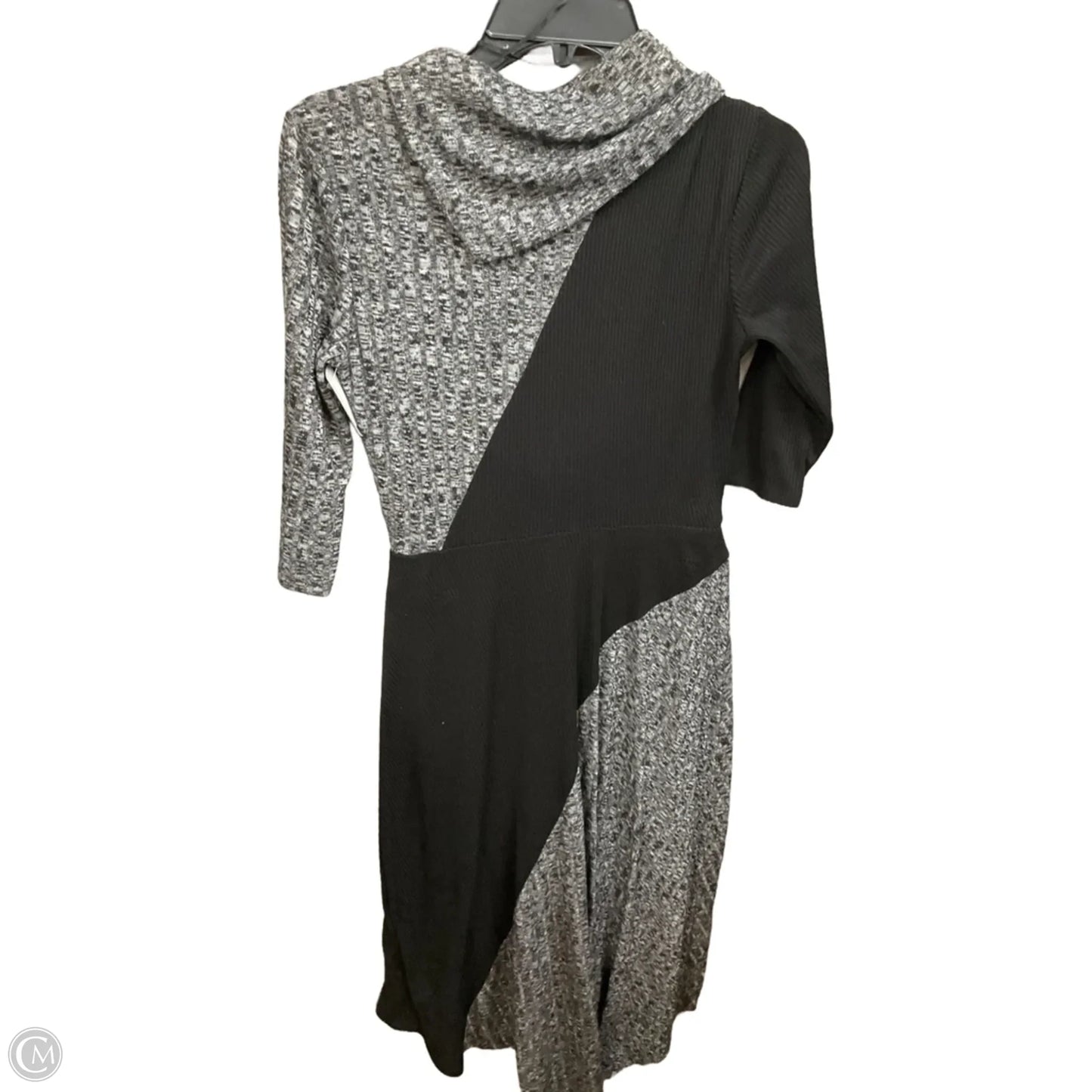 Dress Casual Maxi By Signature By Robbie Bee In Black & Grey, Size: S