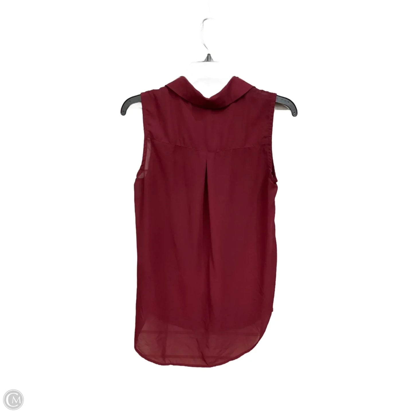 Blouse Sleeveless By H&m In Maroon, Size: Xs